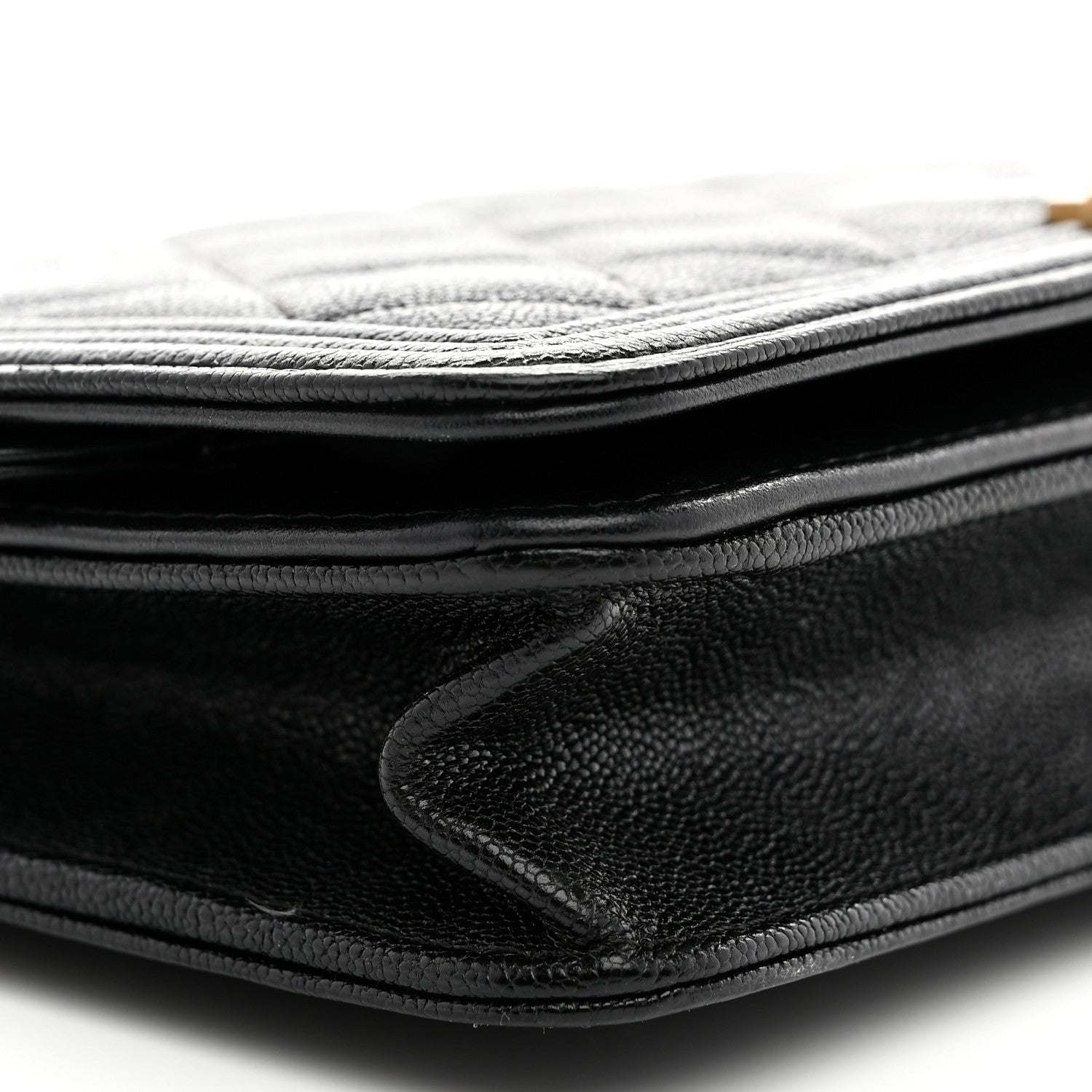Caviar Quilted Boy Wallet On Chain WOC Black