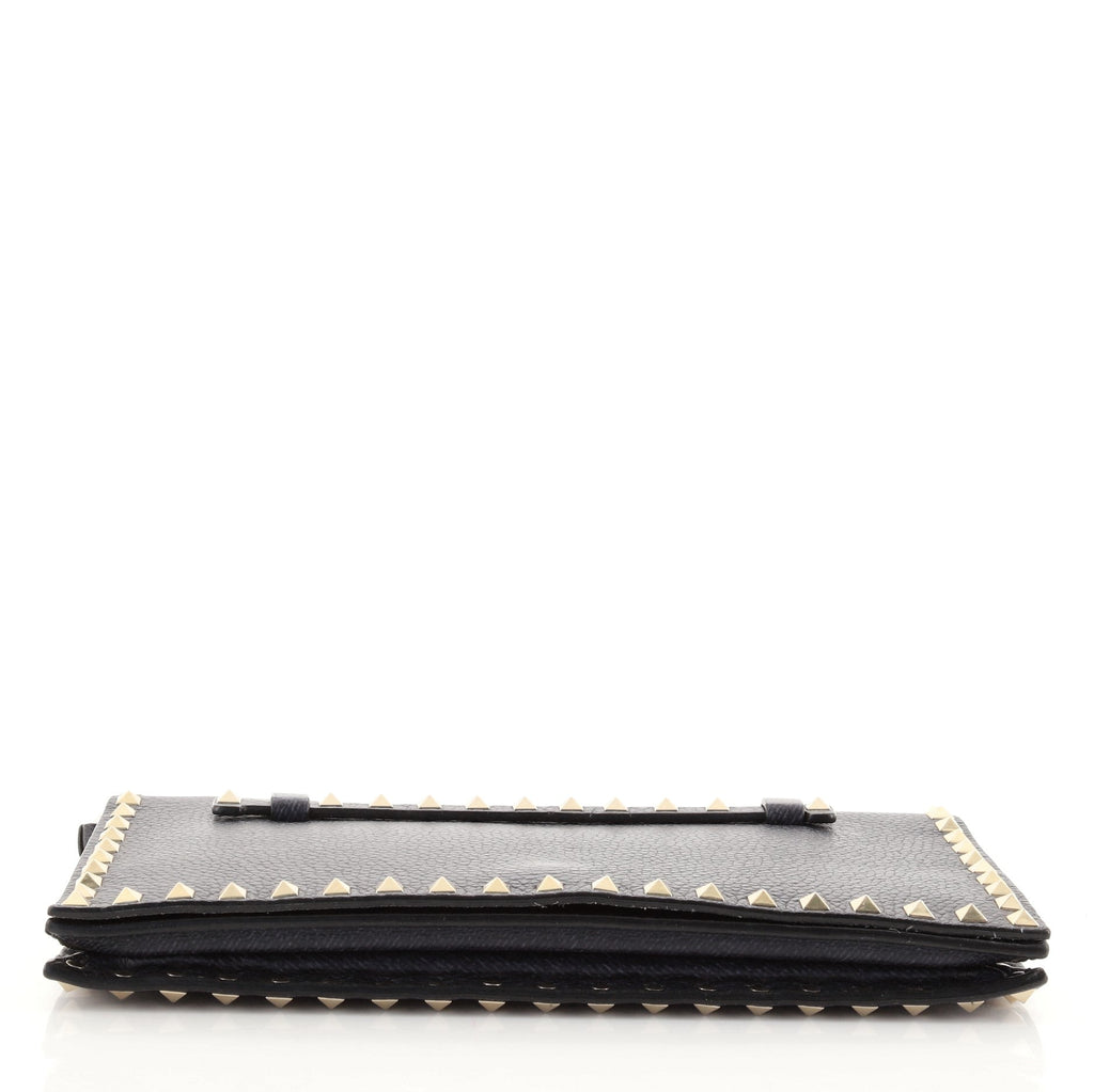 Rockstud Flap Clutch Leather