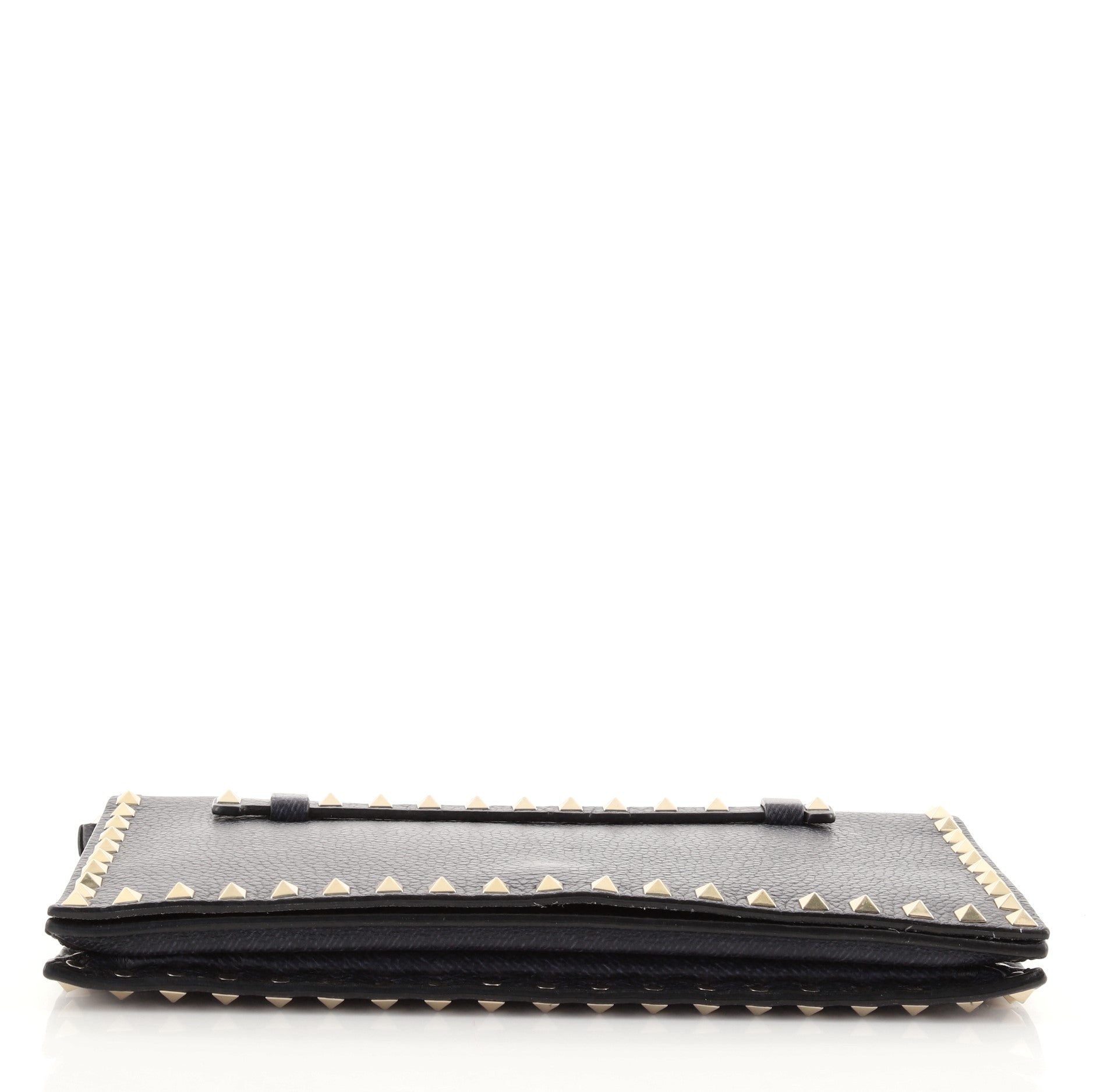 Rockstud Flap Clutch Leather