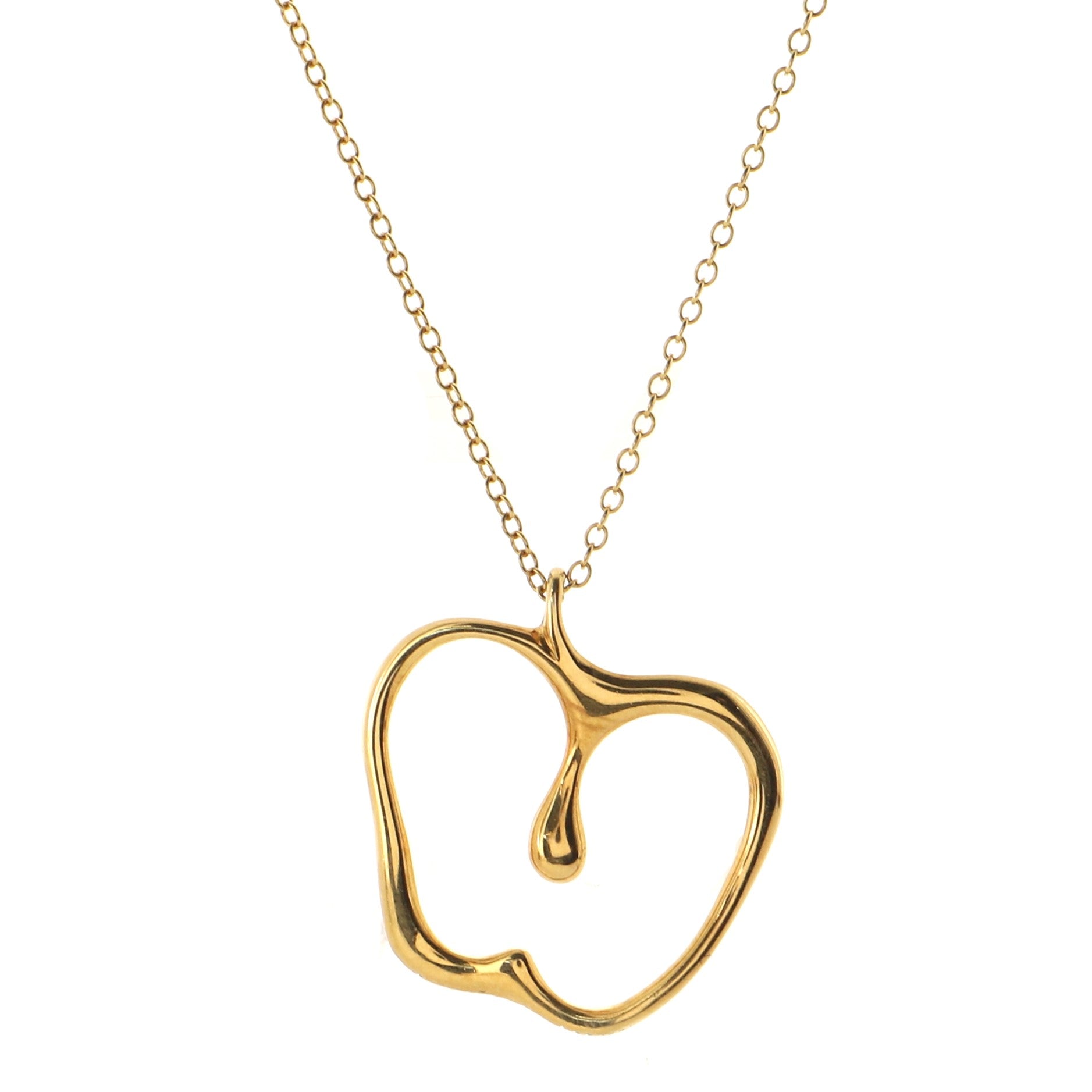 Elsa Peretti Apple Pendant Necklace 18K Yellow Gold Large