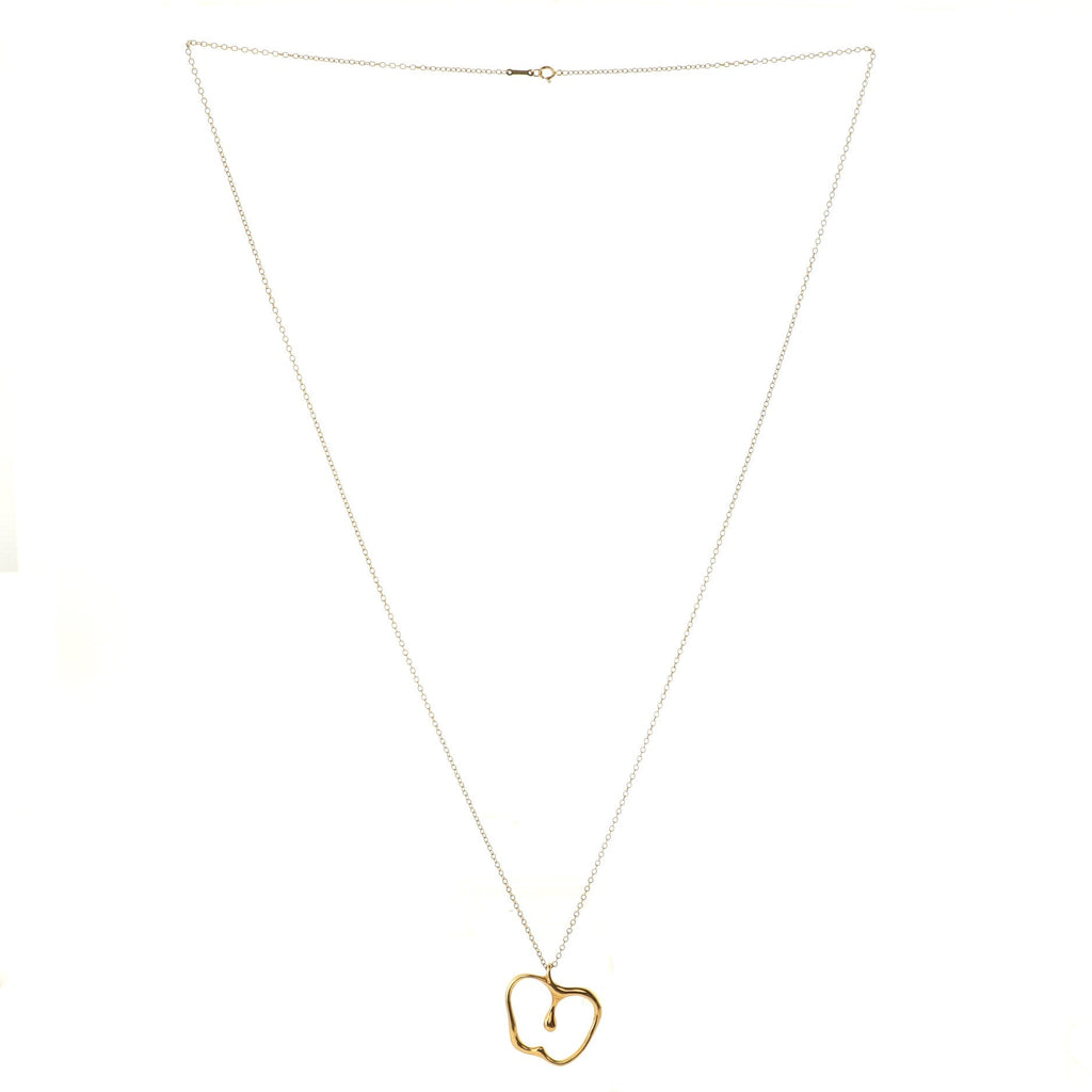 Elsa Peretti Apple Pendant Necklace 18K Yellow Gold Large