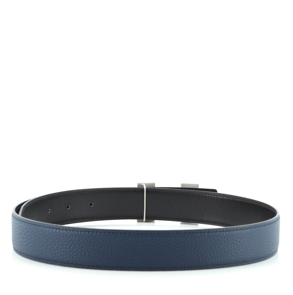 H Strie Buckle Reversible Belt Leather Medium 80