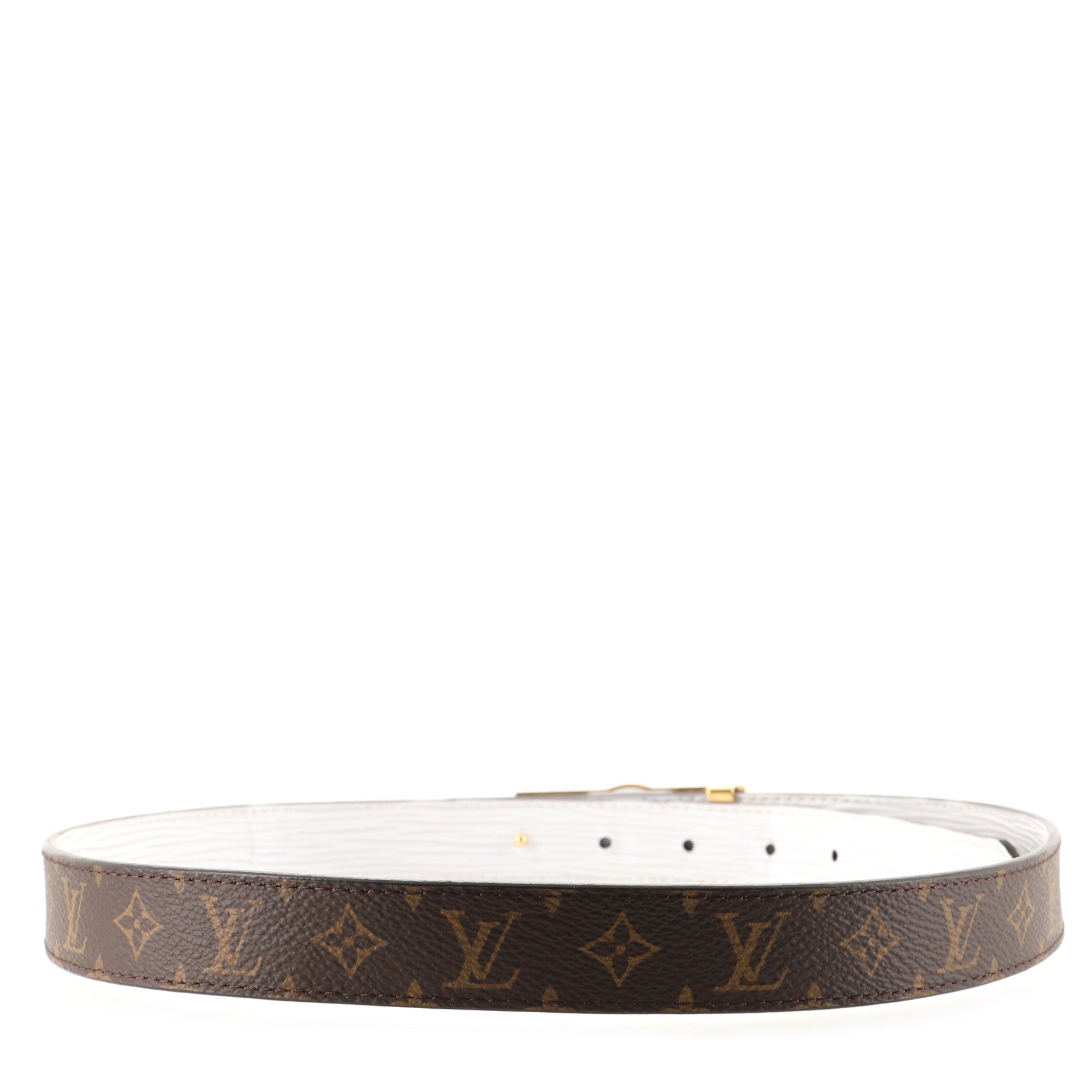 Dauphine Reversible Belt Monogram Canvas and Leather Thin 80