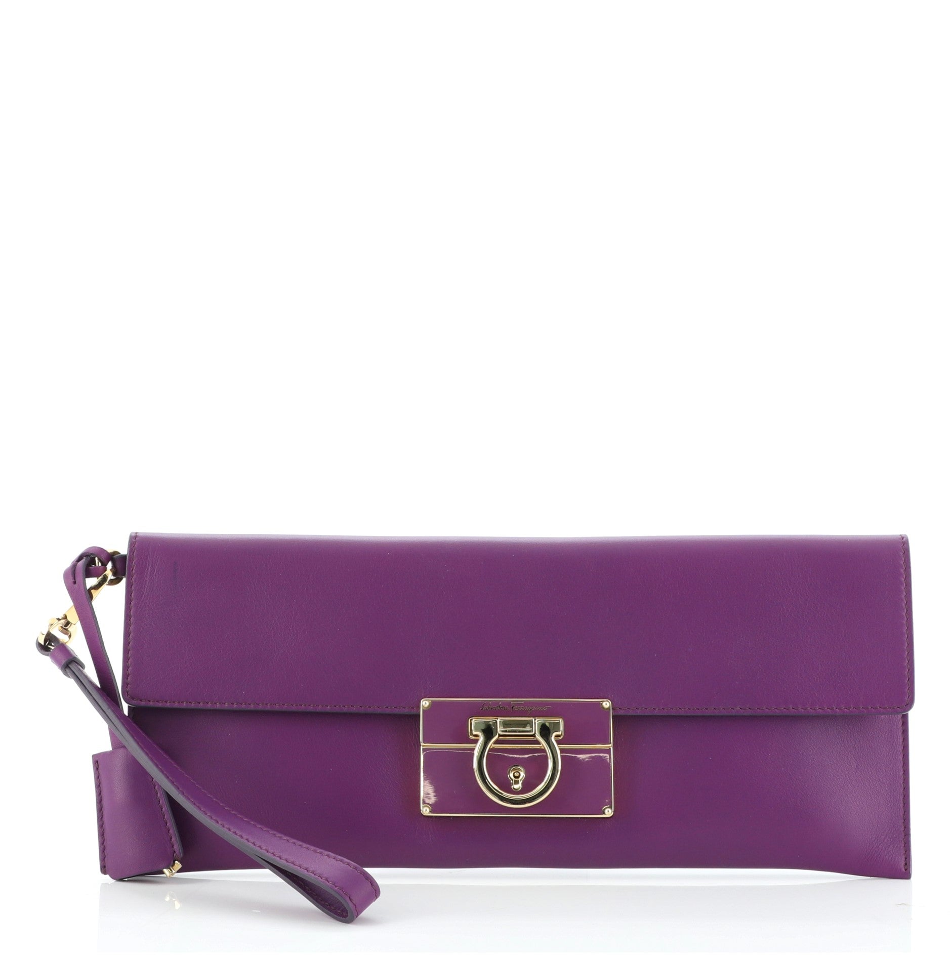 Afef Wristlet Clutch Leather