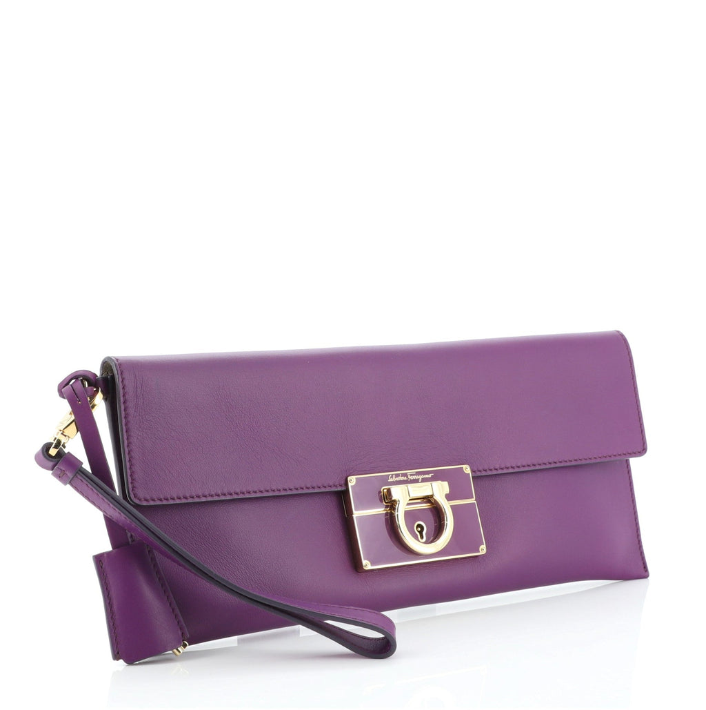 Afef Wristlet Clutch Leather