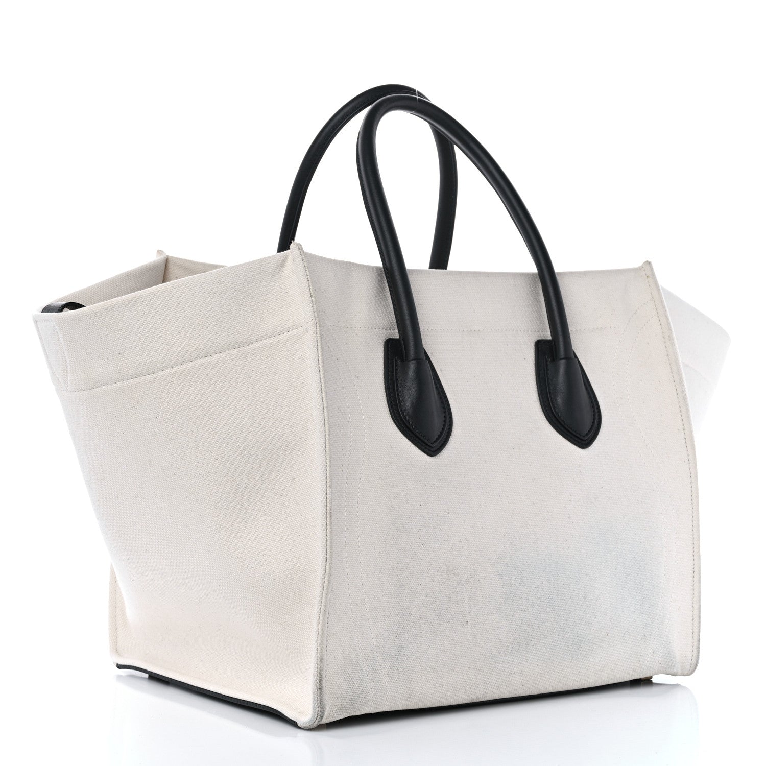 Cotton Canvas Medium Phantom Luggage White