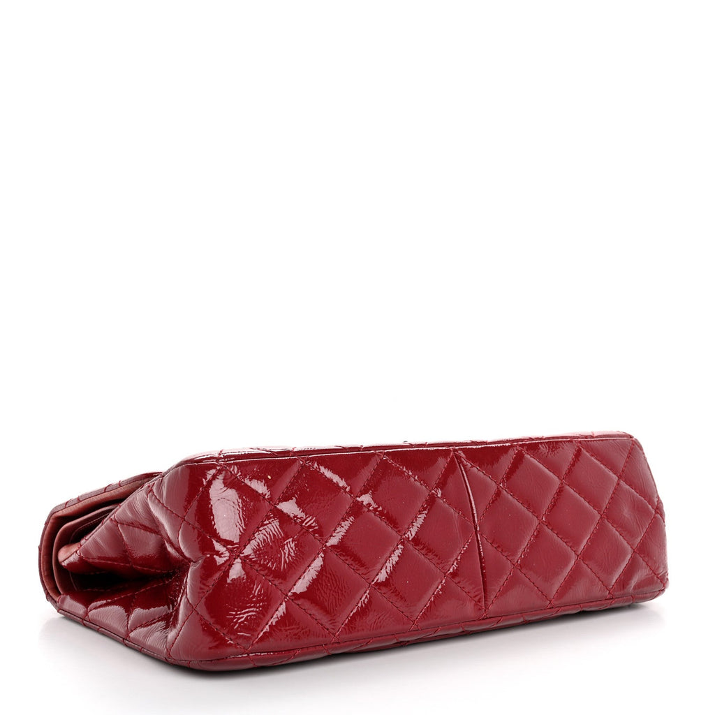 Distressed Patent Quilted 2.55 Reissue 227 Flap Raspberry Red