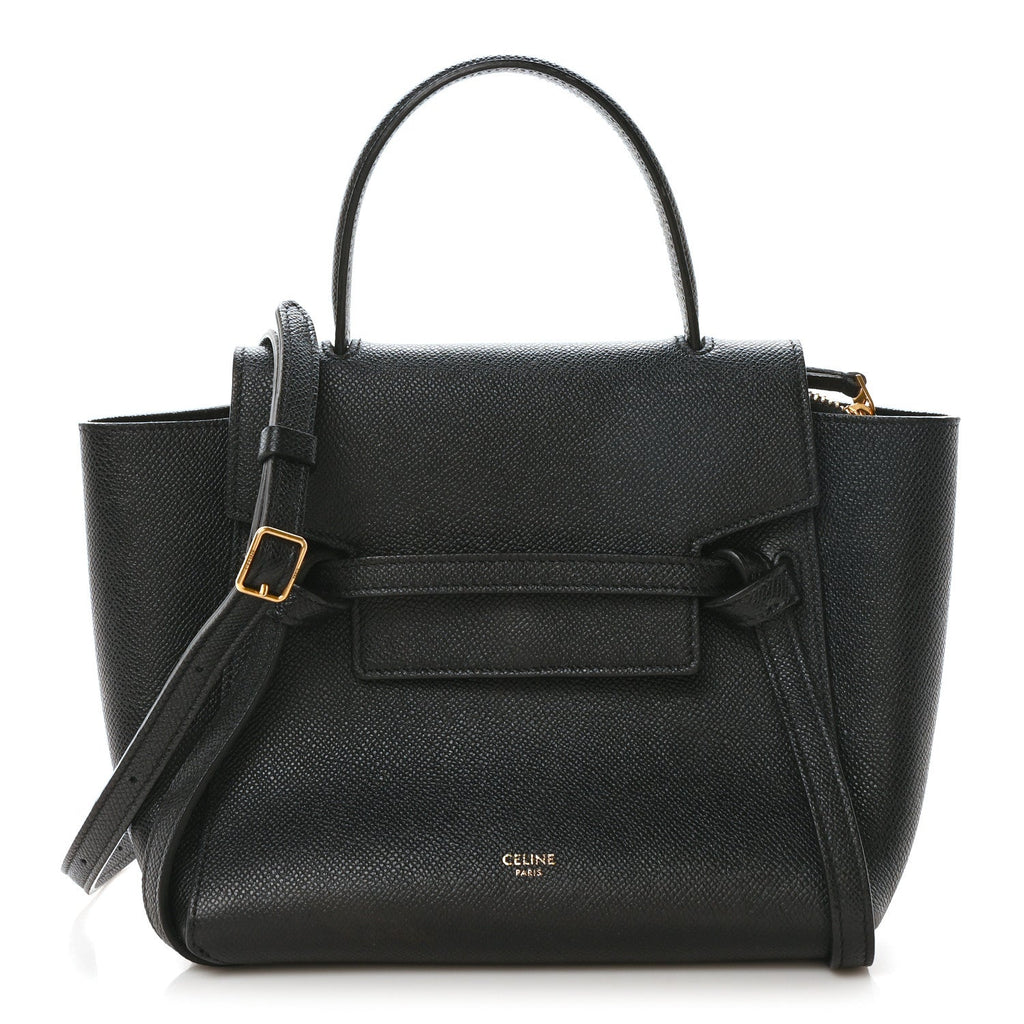 Grained Calfskin Nano Belt Bag Black