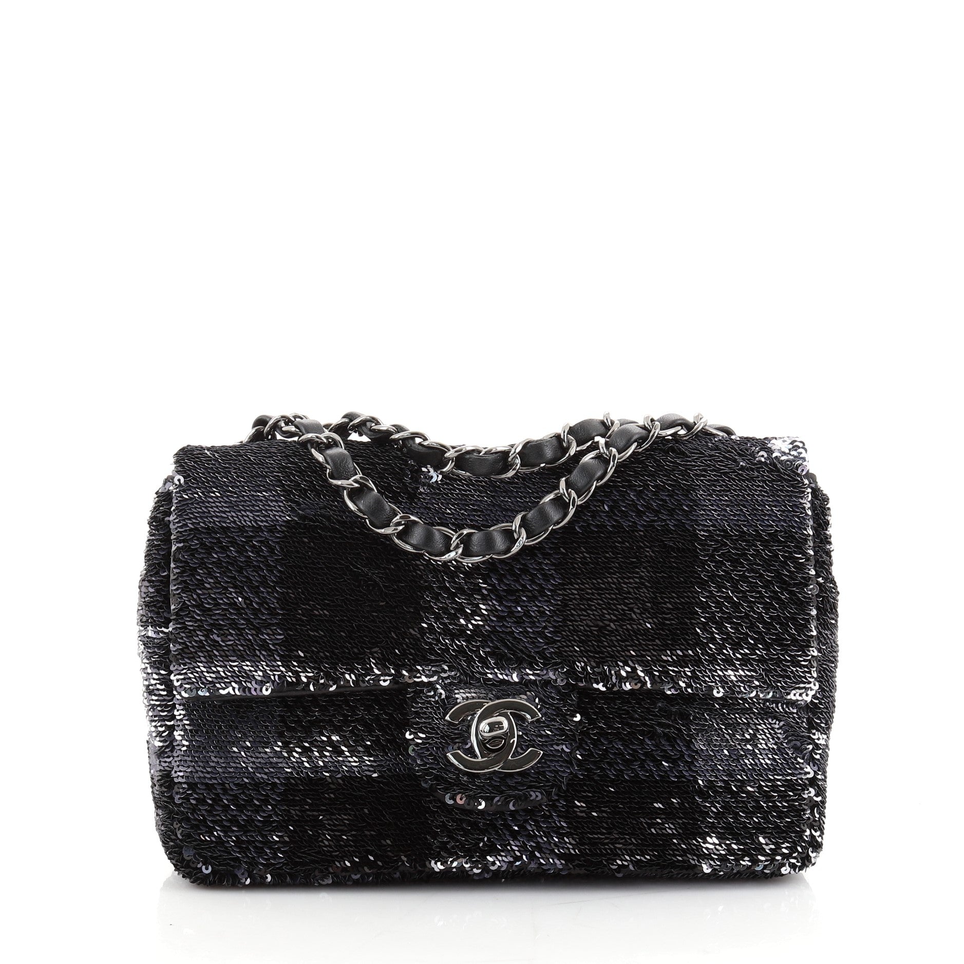 Classic Single Flap Bag Sequins Mini