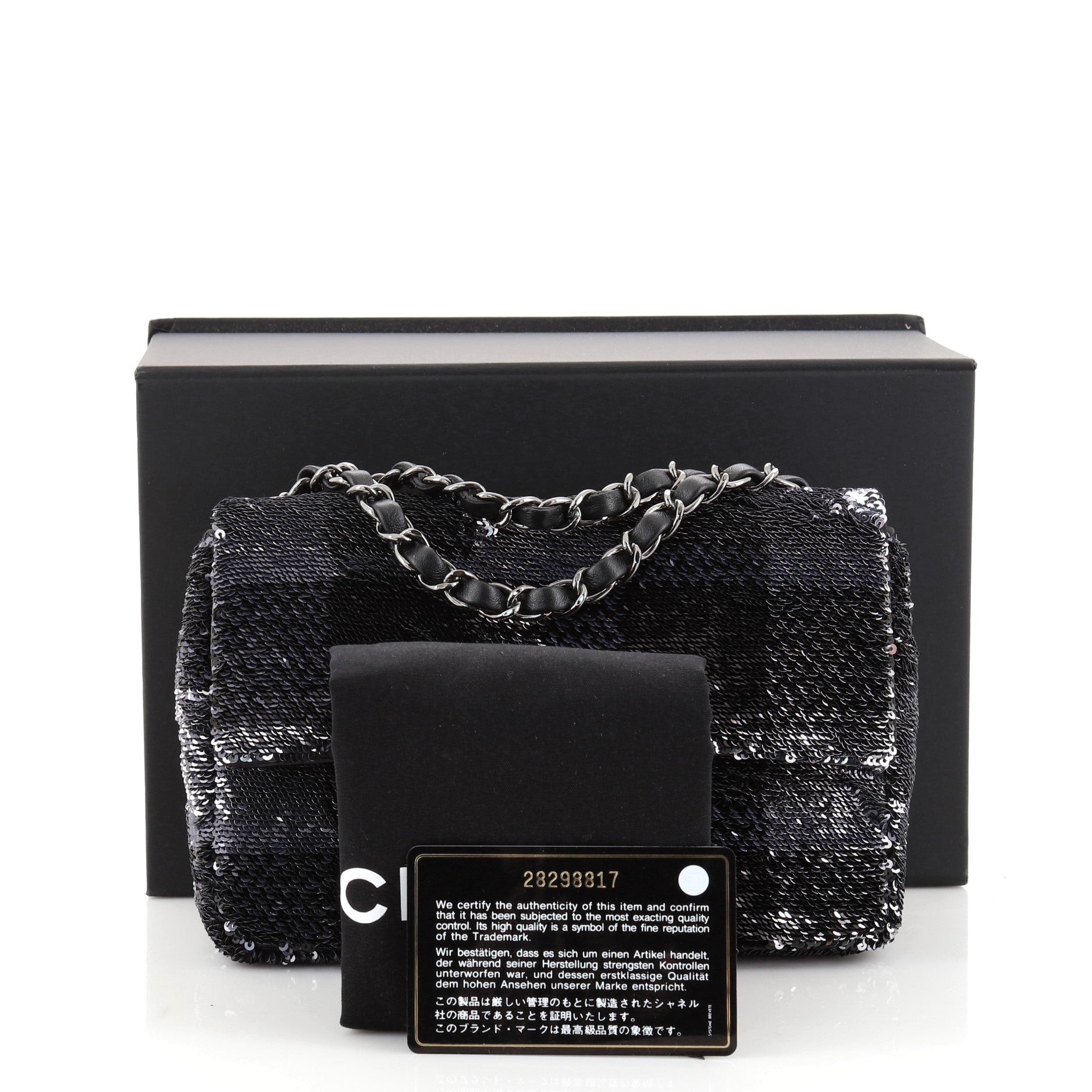 Classic Single Flap Bag Sequins Mini