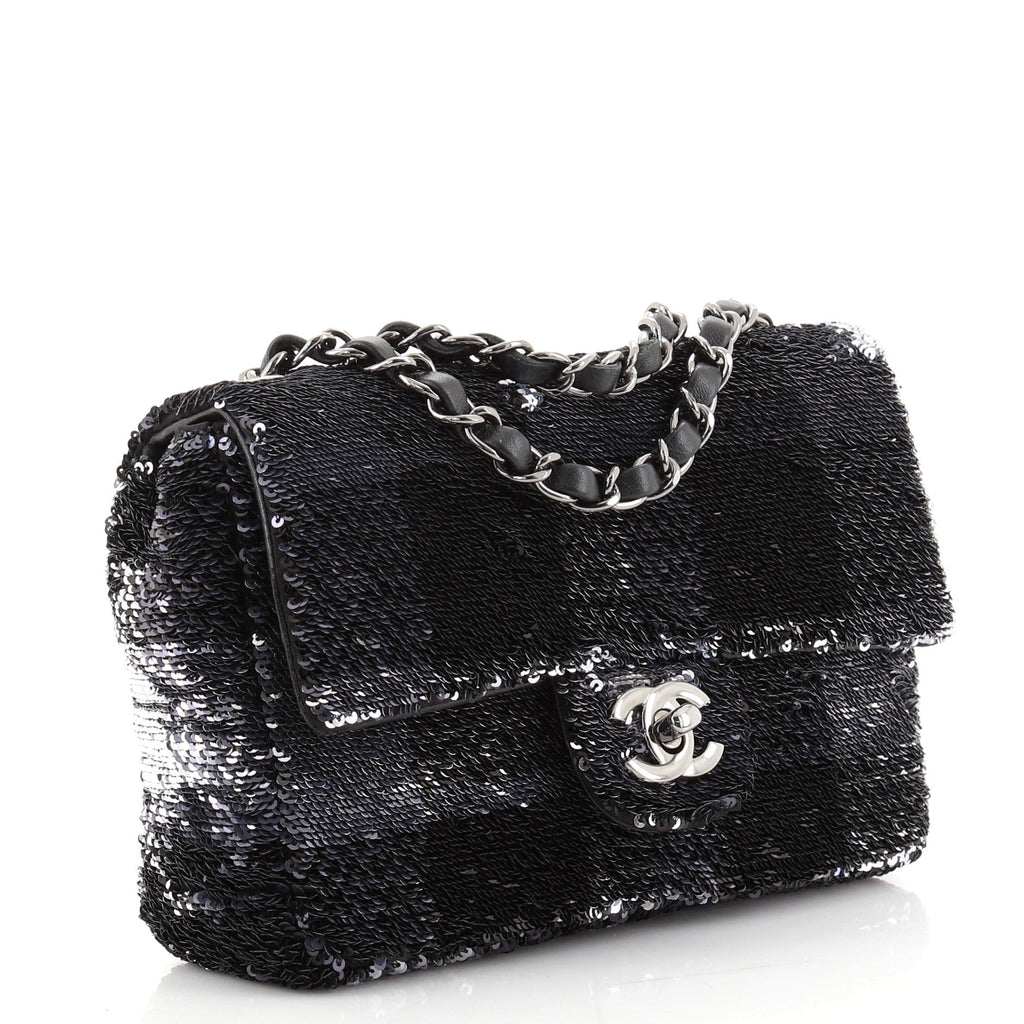 Classic Single Flap Bag Sequins Mini