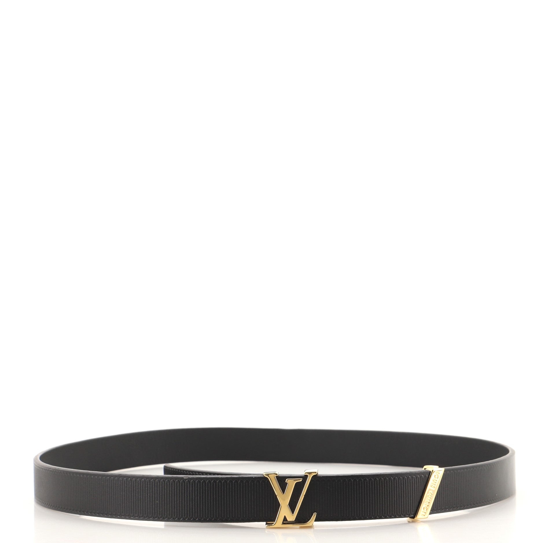 LV Initiales Belt Embossed Calfskin Thin 70