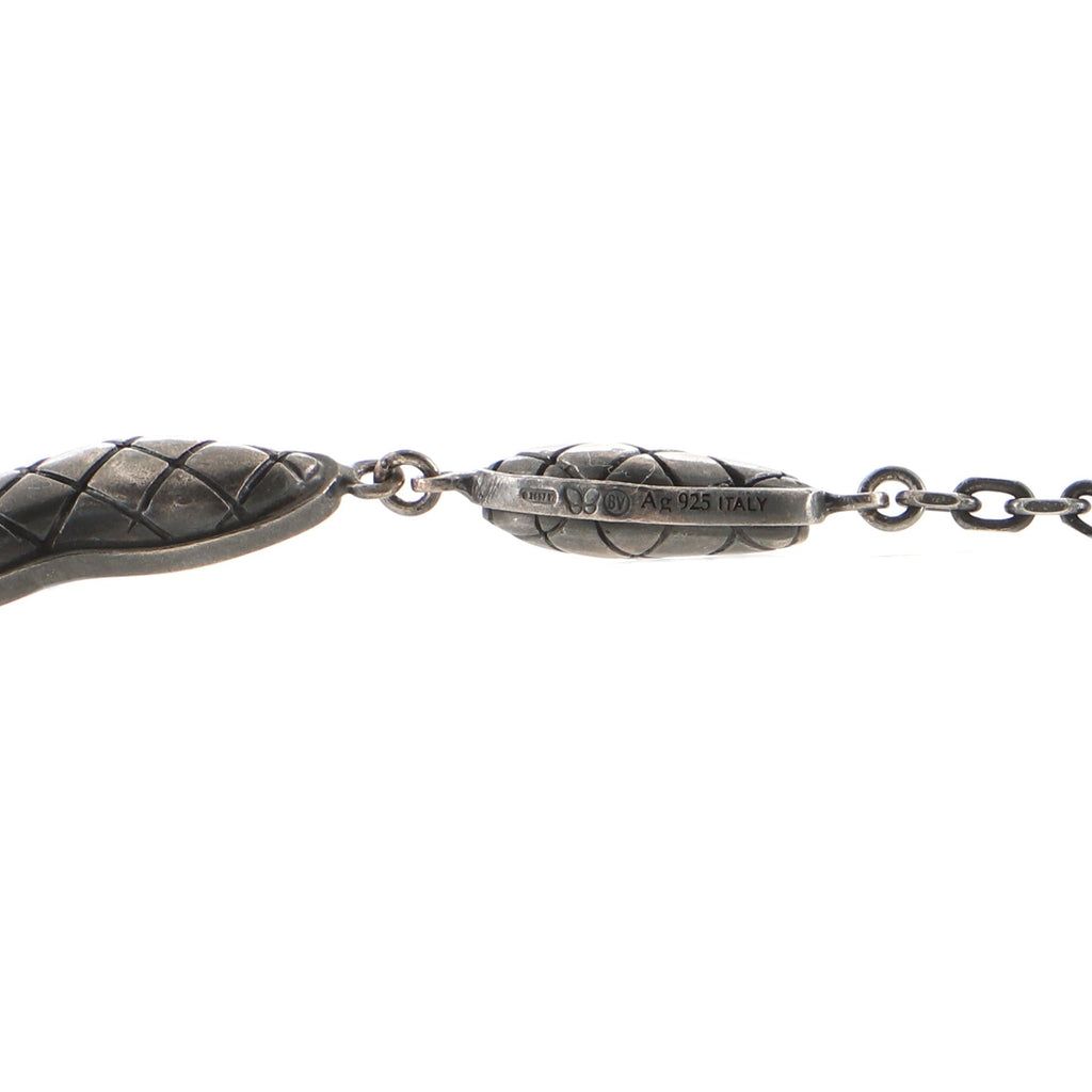Long Necklace Embossed Metal Necklace