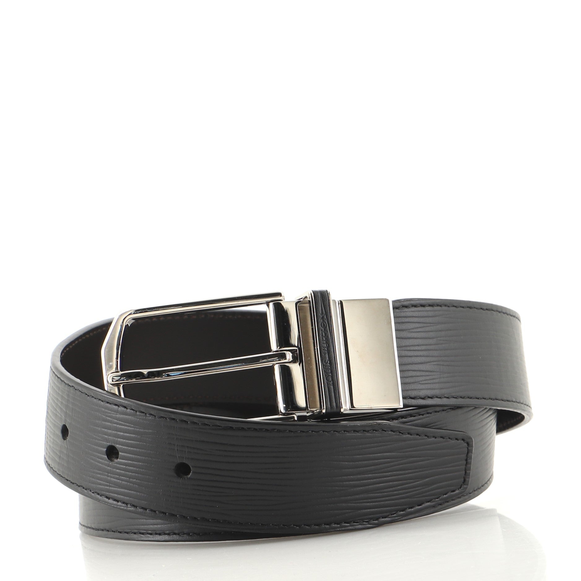 Slender Reversible Belt Epi Leather Medium 90