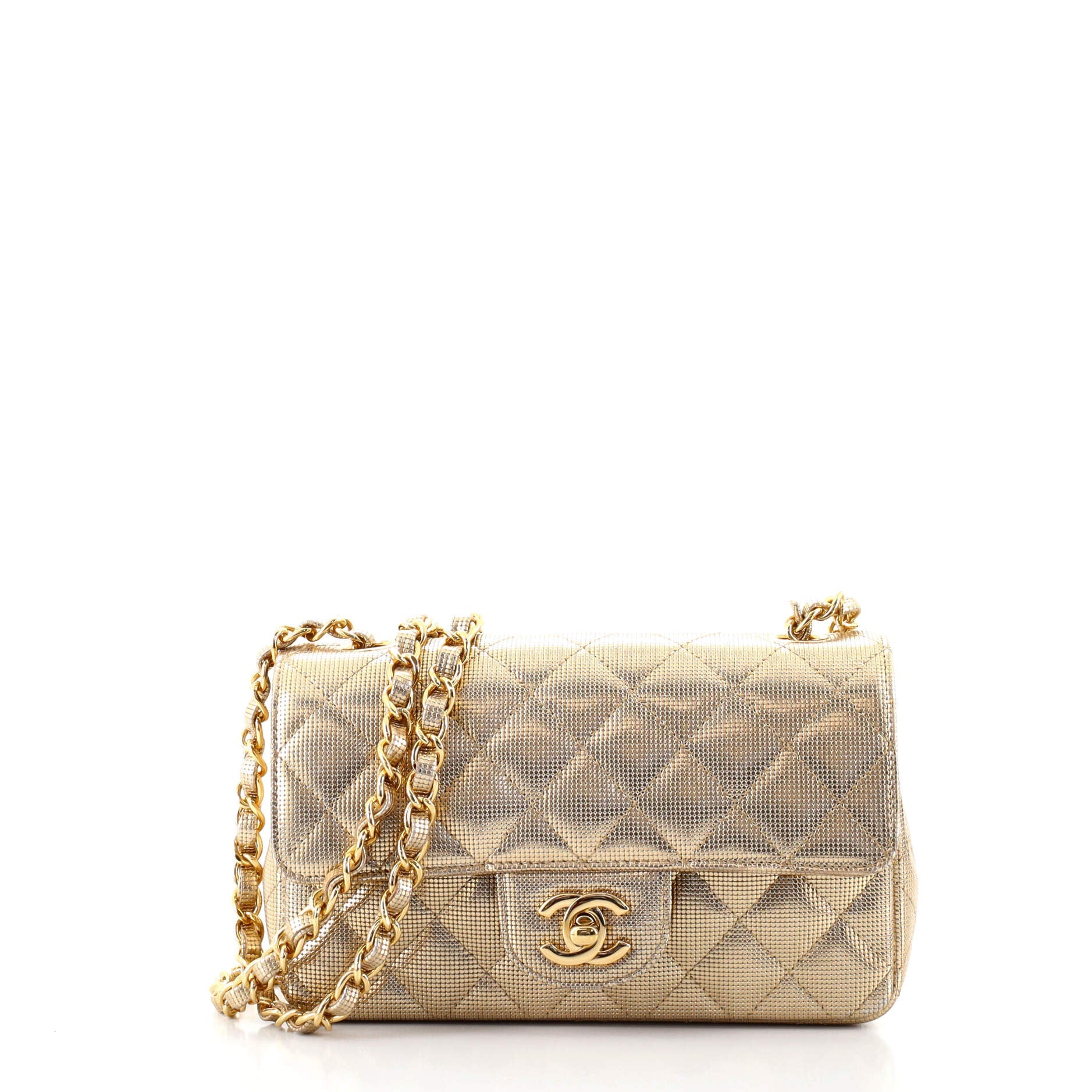 Classic Single Flap Bag Pixel Effect Quilted Calfskin Mini