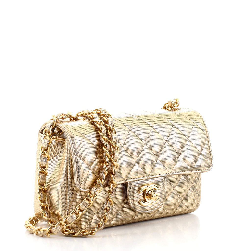 Classic Single Flap Bag Pixel Effect Quilted Calfskin Mini