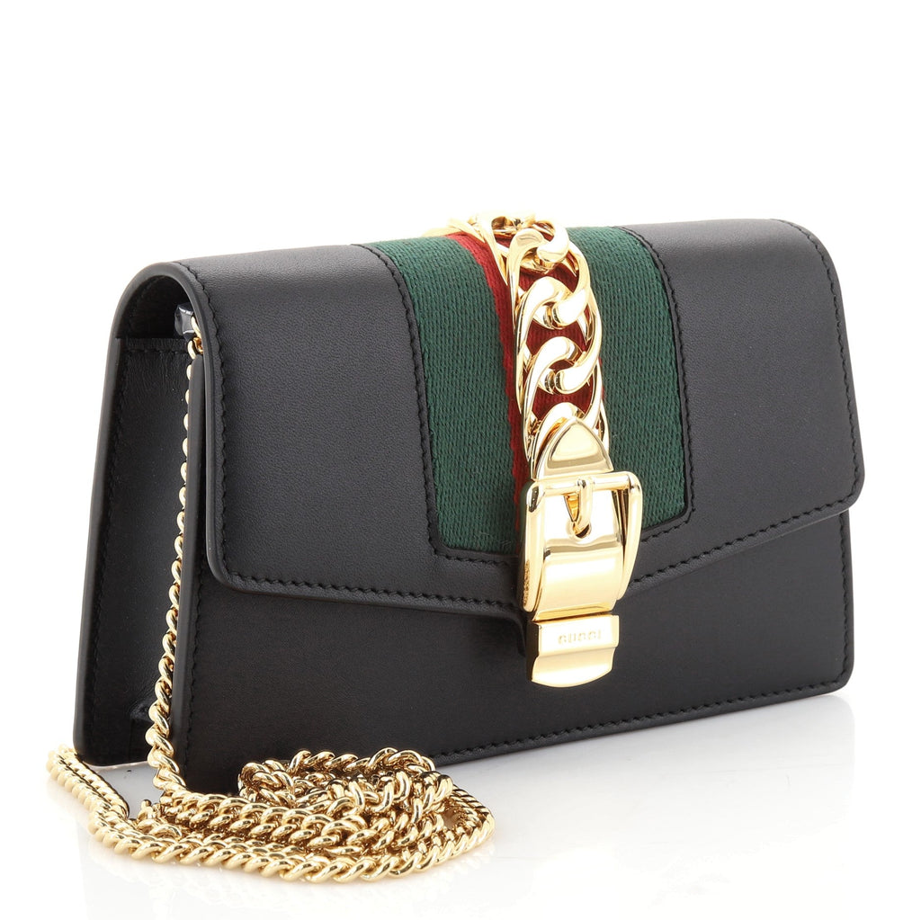 Sylvie Chain Shoulder Bag Leather Super Mini