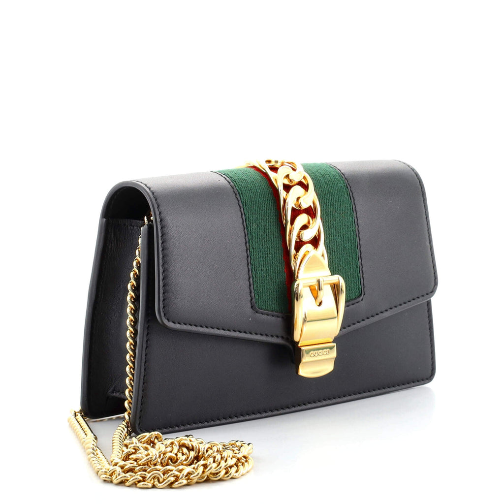 Sylvie Chain Shoulder Bag Leather Super Mini