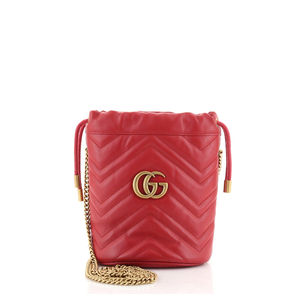 GG Marmont Bucket Bag Matelasse Leather Mini