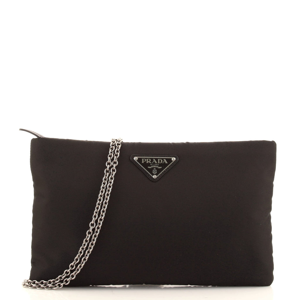 Fluo Chain Clutch Tessuto Medium