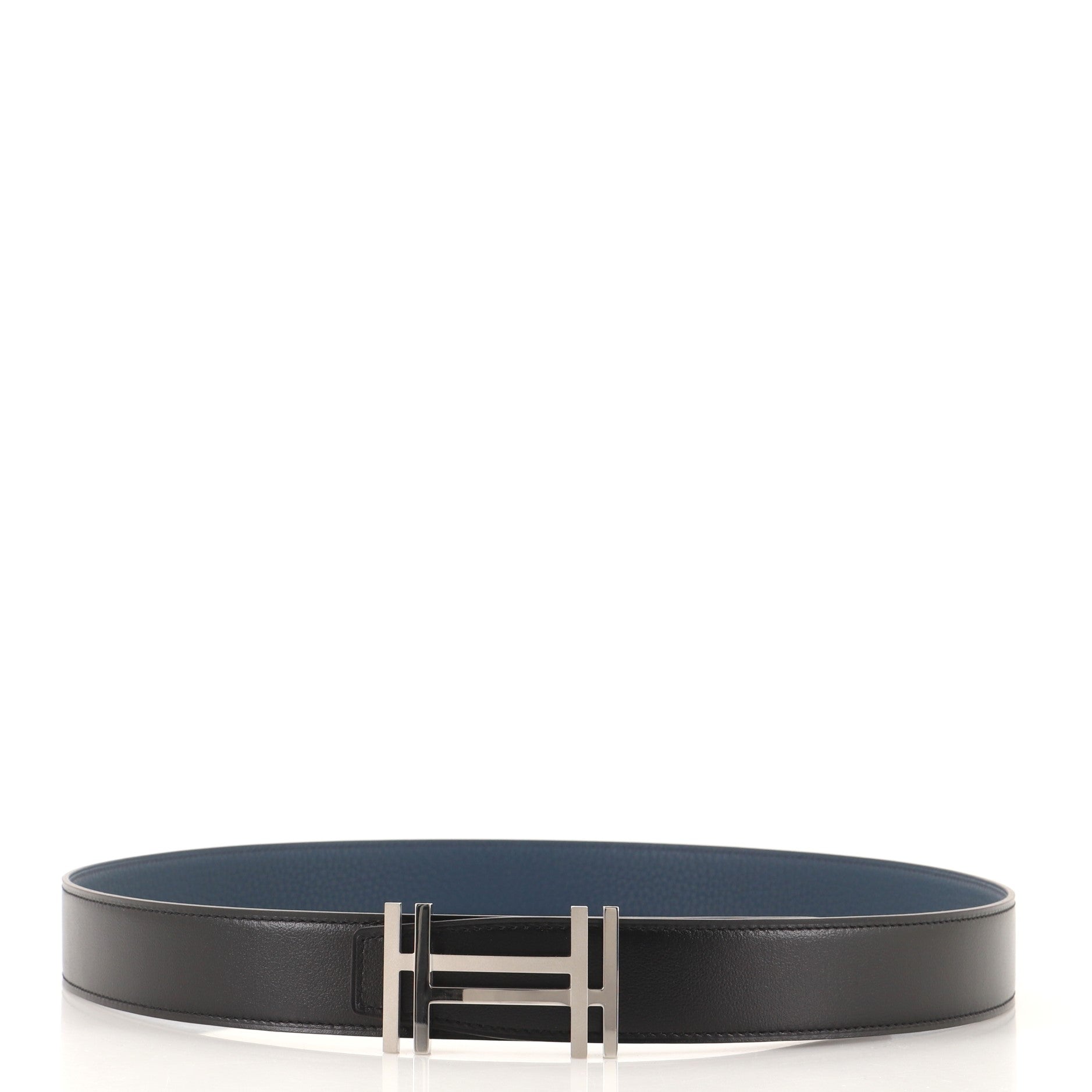 H Au Carre Reversible Belt Leather Medium 95