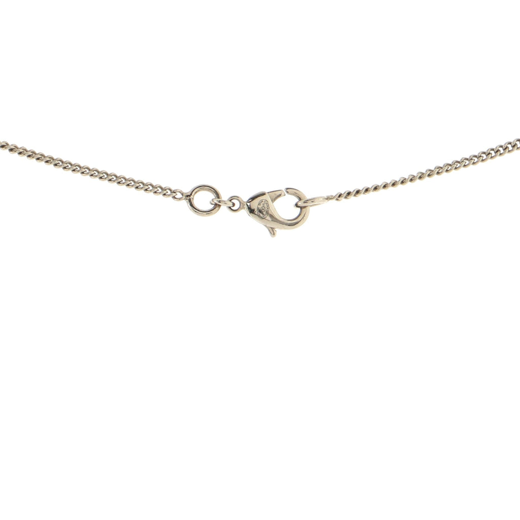 CC Crystal Logo Necklace Metal