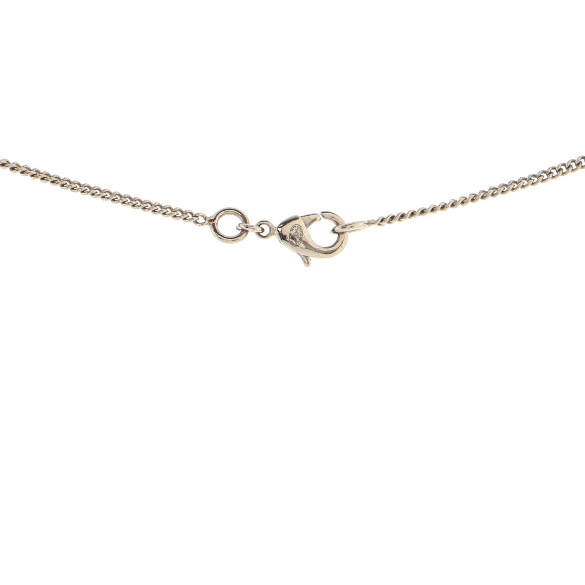 CC Crystal Logo Necklace Metal