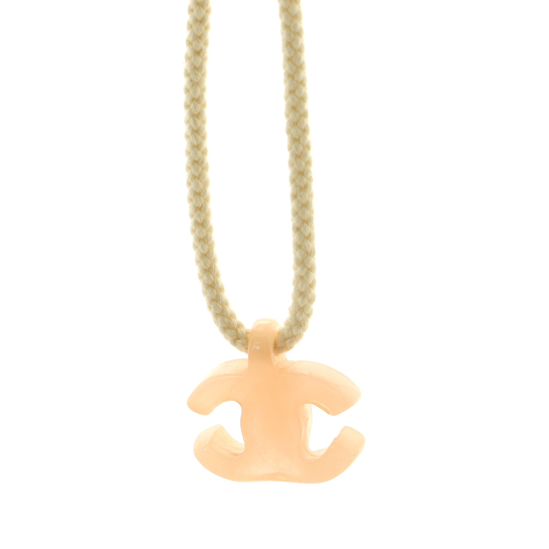 CC Pendant Rope Necklace Resin