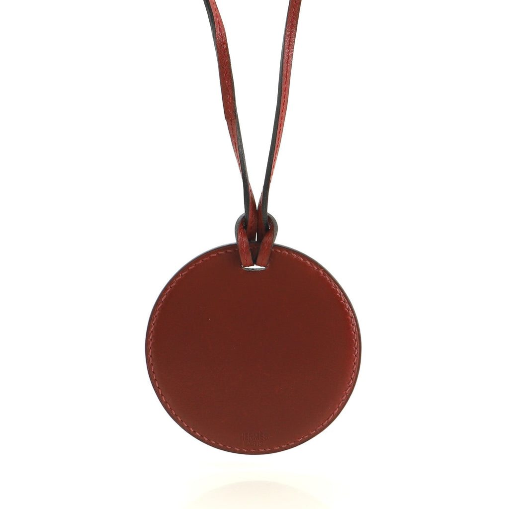 Mirror Pendant Necklace Leather