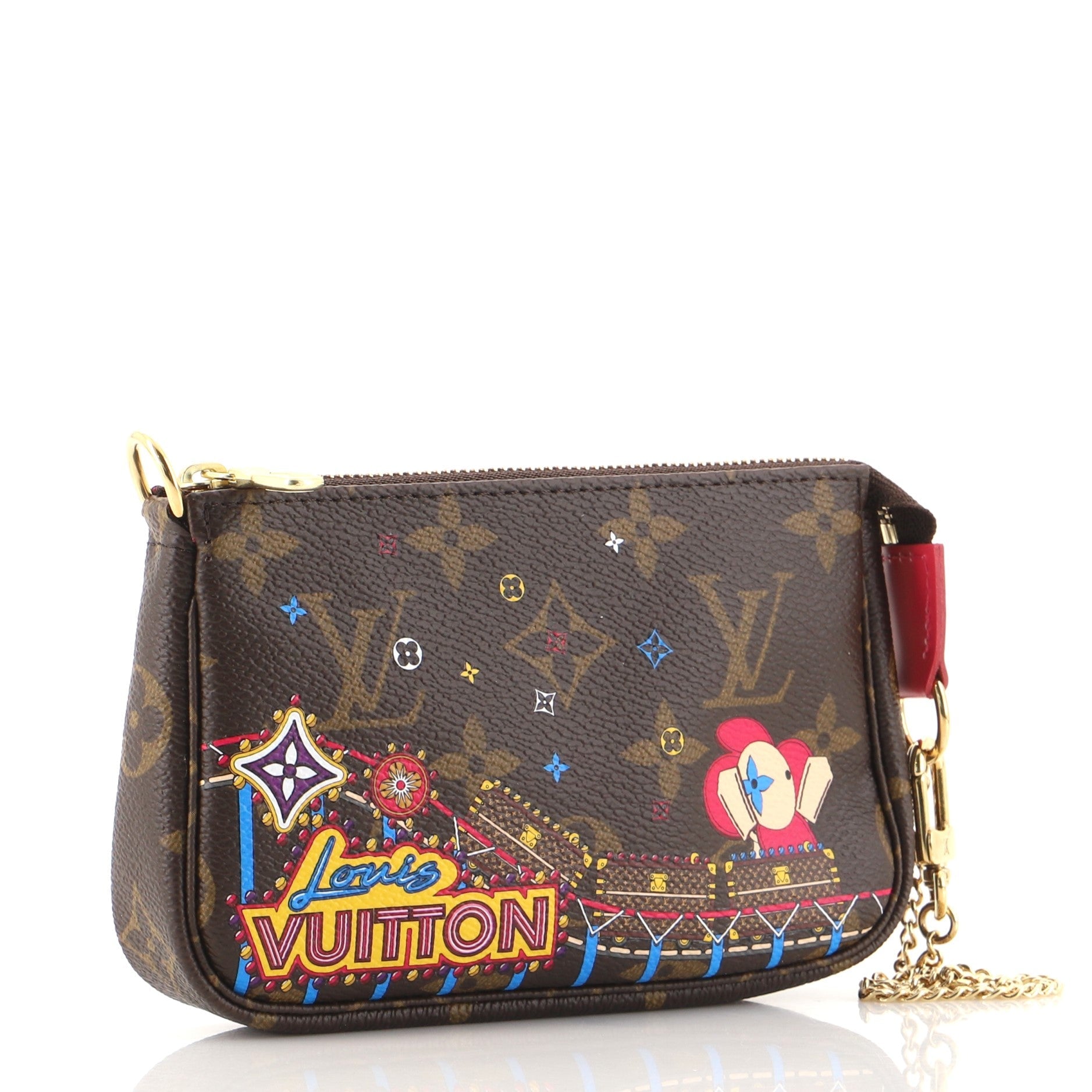 Pochette Accessoires Limited Edition Vivienne Xmas Monogram Canvas Mini