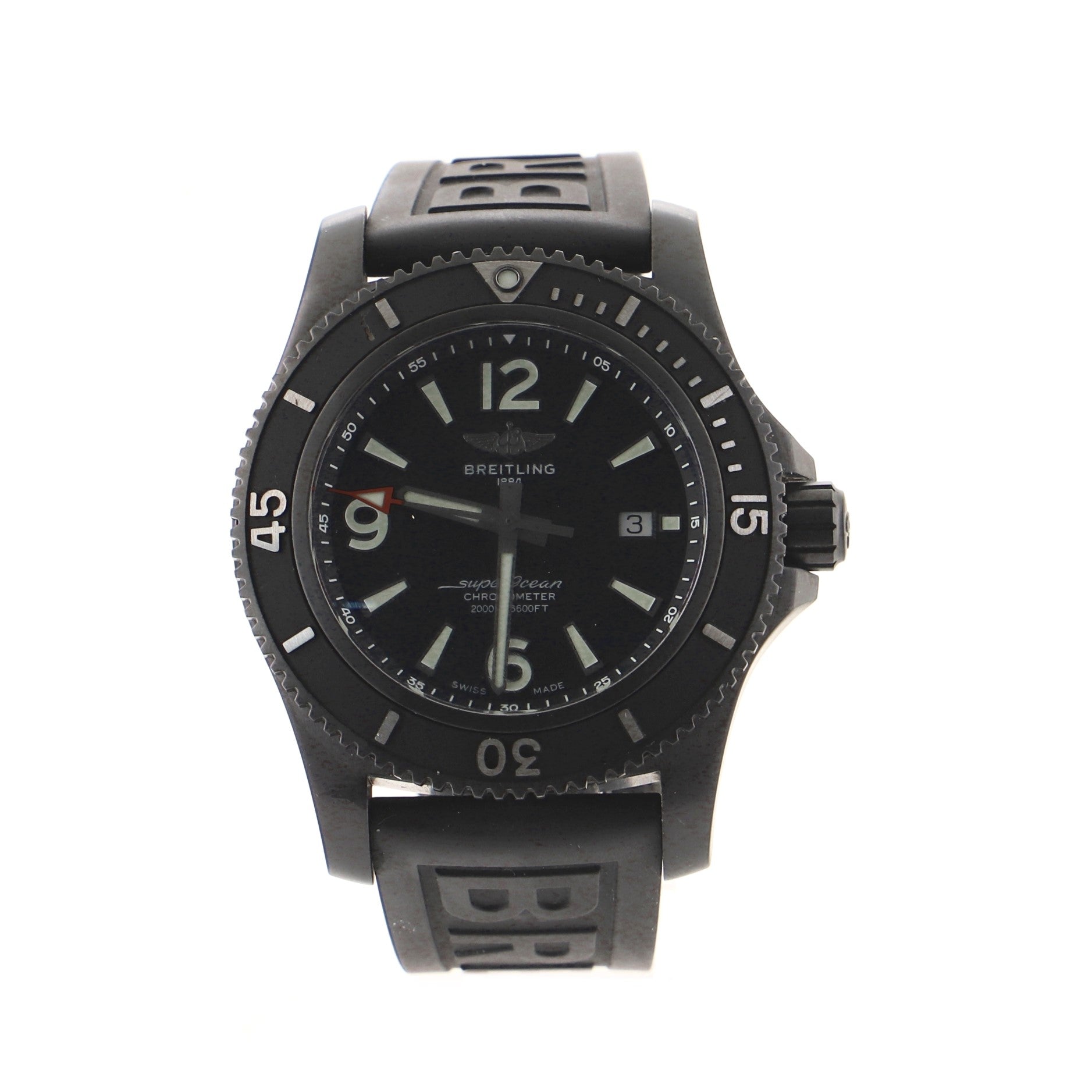 SuperOcean 2000 Automatic Watch DLC Stainless Steel and Rubber 46