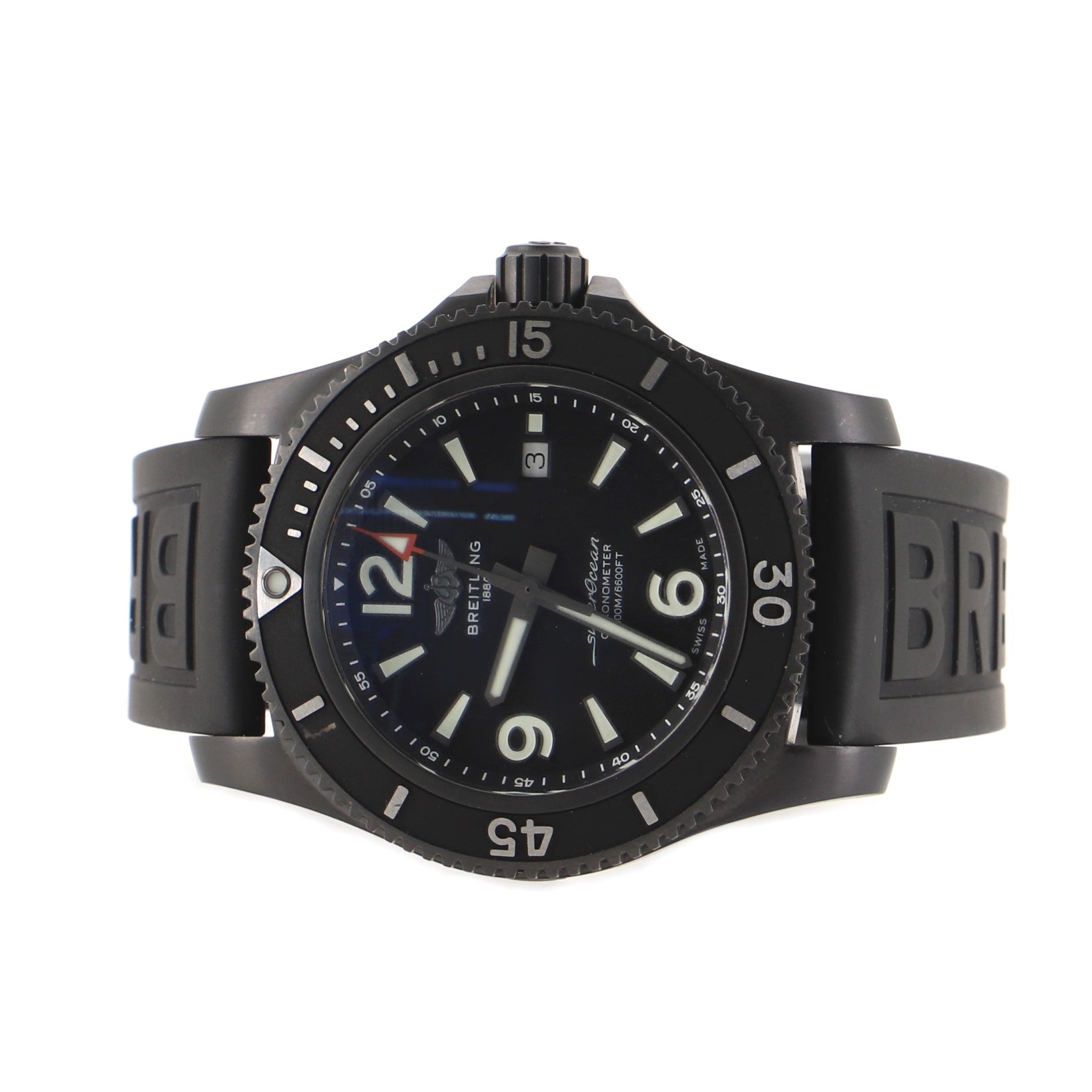 SuperOcean 2000 Automatic Watch DLC Stainless Steel and Rubber 46