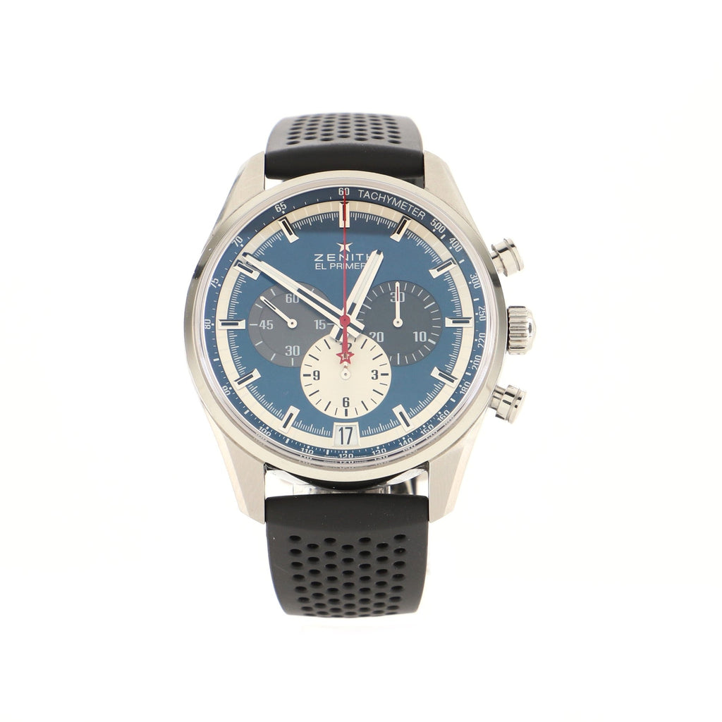 Chronomaster El Pimero Chronograph Automatic Watch Stainless Steel and Rubber 42