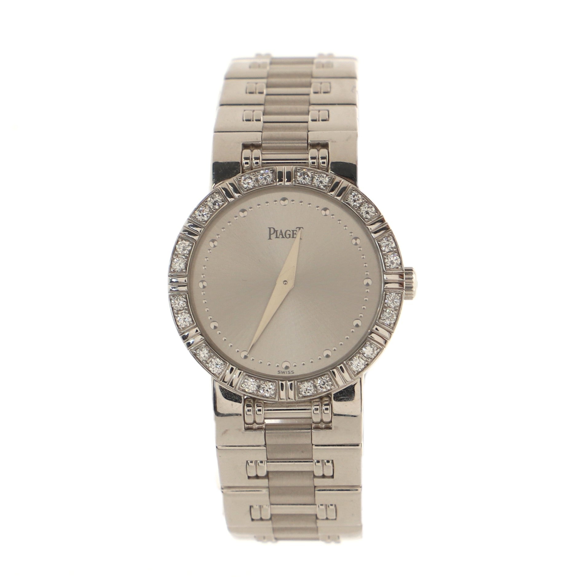 Dancer Quartz Watch White Gold with Diamond Bezel 23