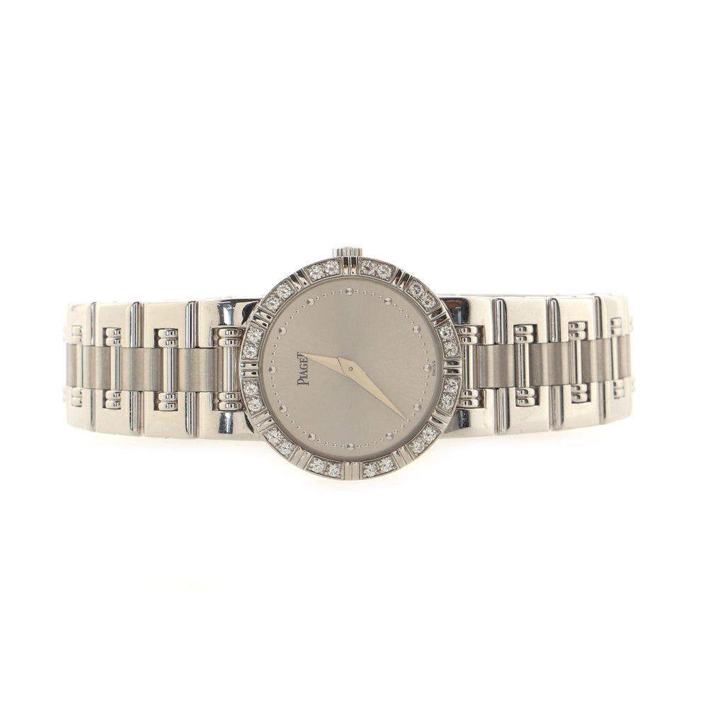 Dancer Quartz Watch White Gold with Diamond Bezel 23
