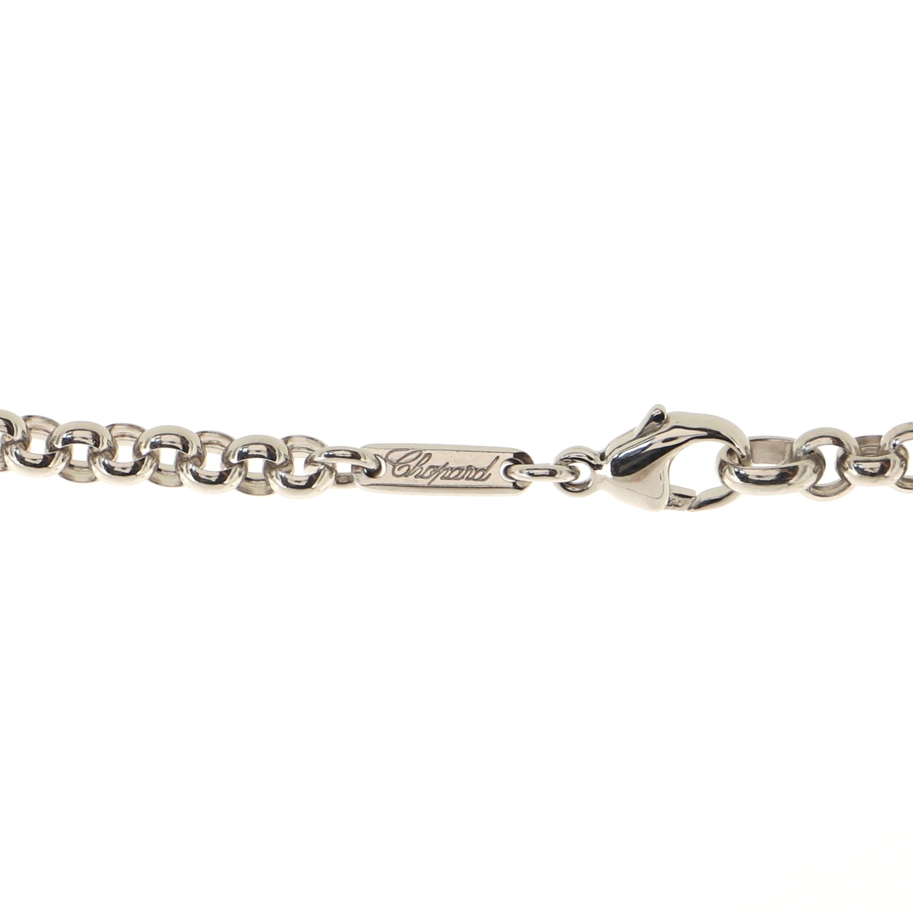 Happy 2000 Heart Pendant Necklace 18K White Gold with Diamond