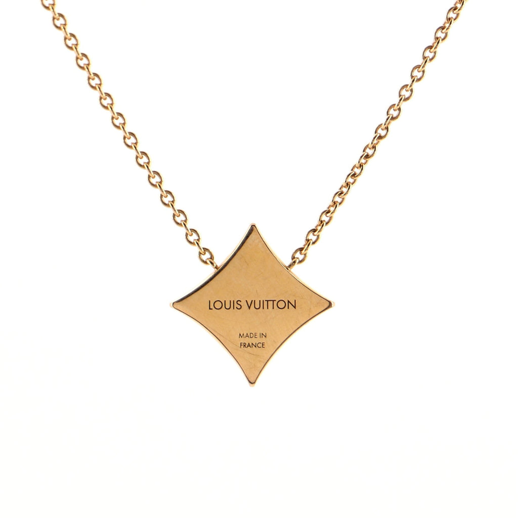 Color Blossom Star Pendant Necklace 18K Rose Gold with Mother of Pearl