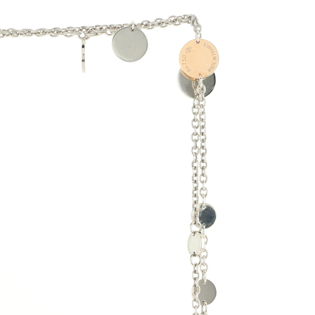 Confetti Long Necklace Sterling Silver and 18K Rose Gold