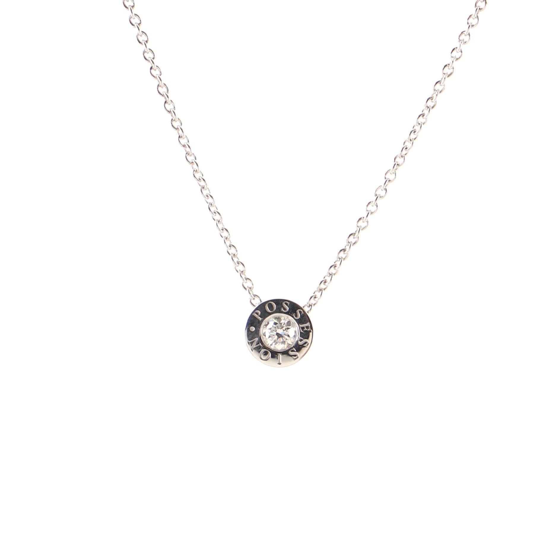 Possession Pendant Necklace 18K White Gold with Diamond