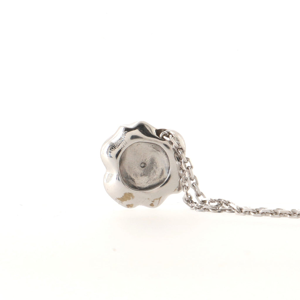 Camellia Pendant Necklace 18K White Gold with Diamonds