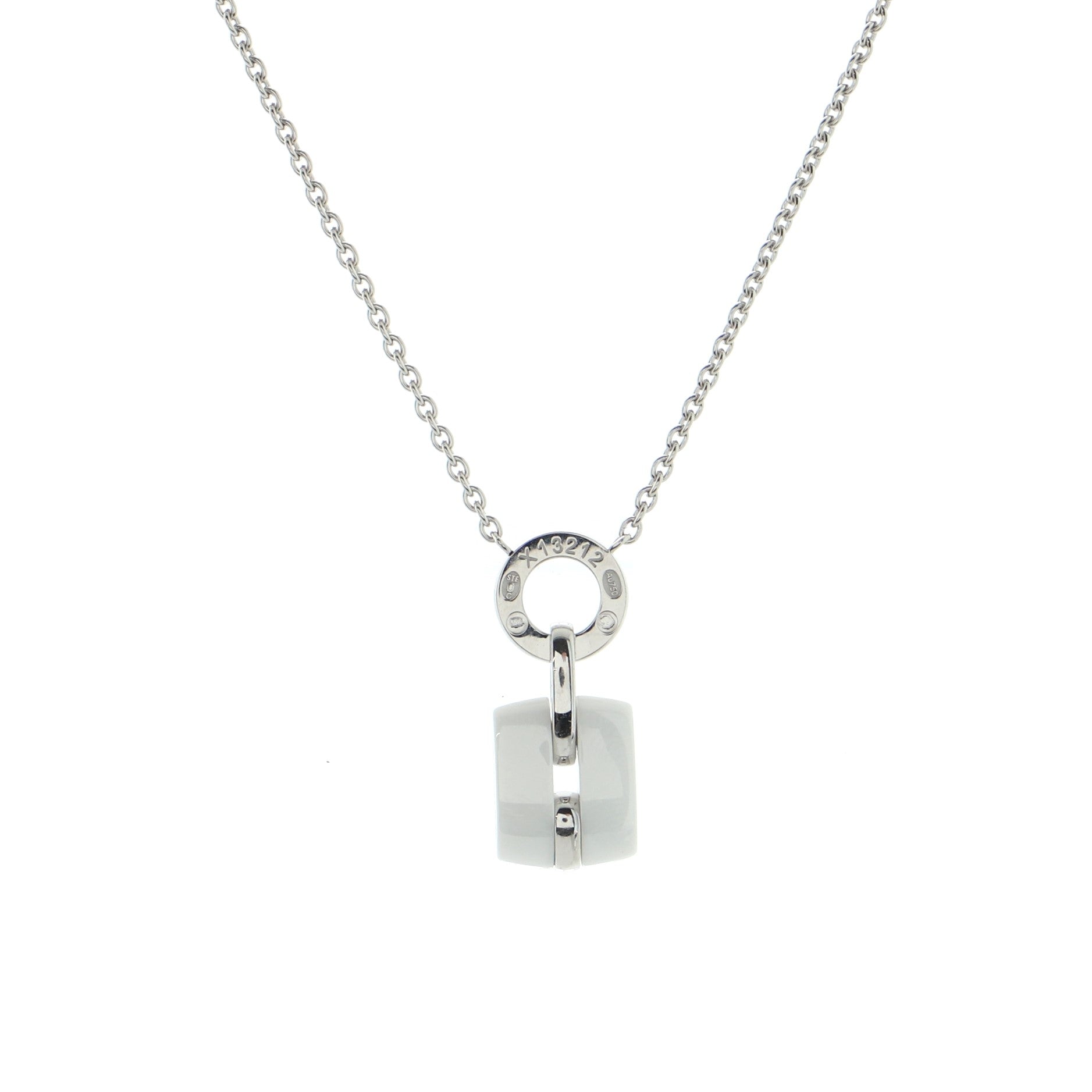 Ultra Necklace 18K White Gold with Diamonds and Ceramic
