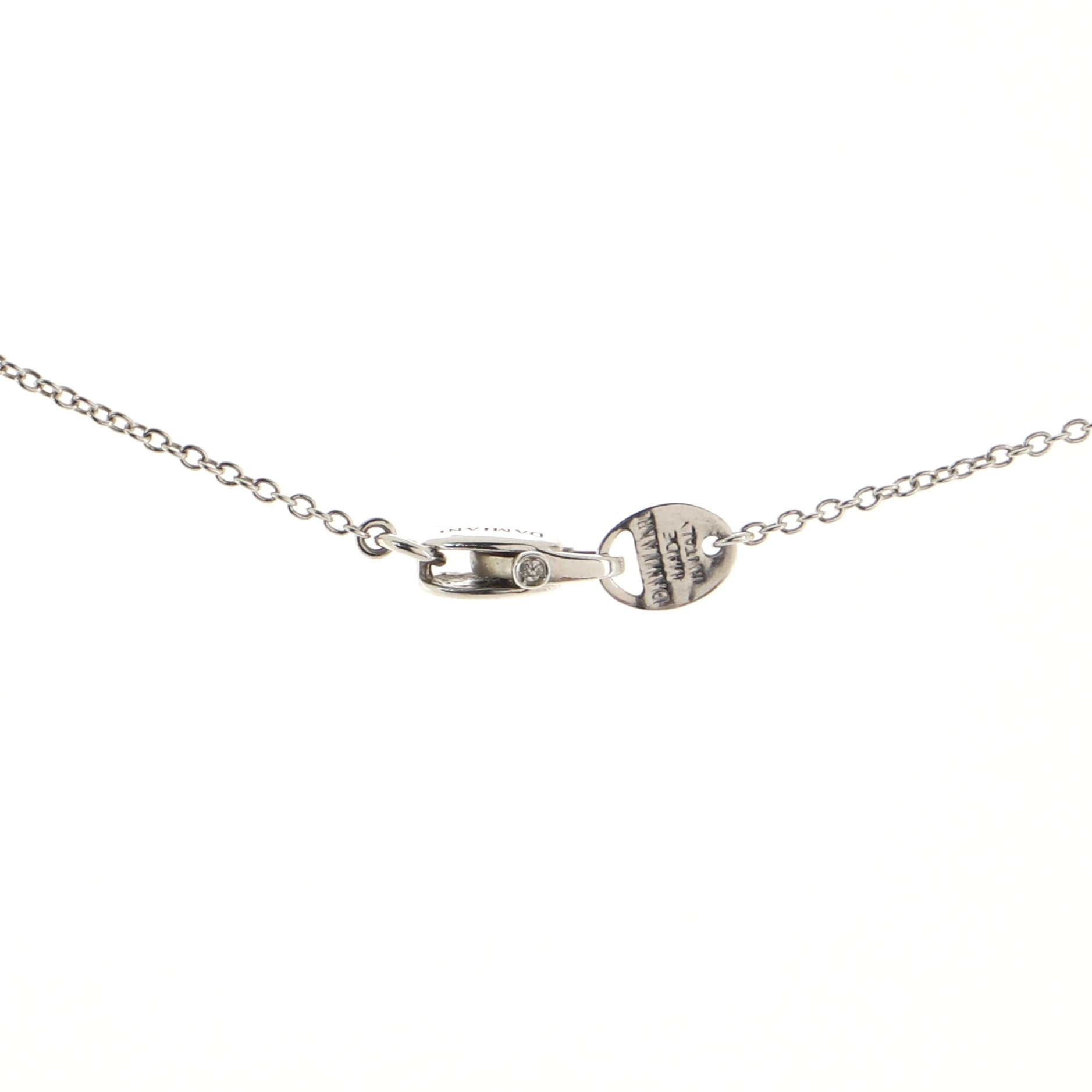 Emozioni Cross Pendant Necklace 18K White Gold and Diamonds