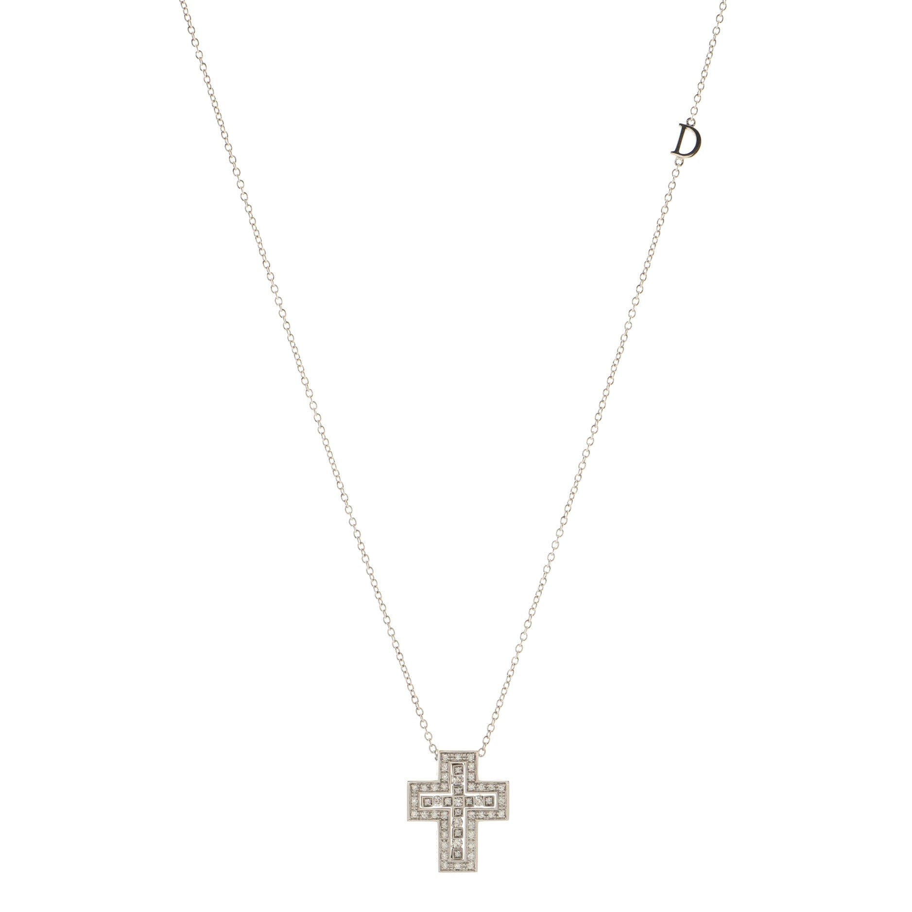 Belle Epoque Pendant Necklace 18K White Gold and Diamonds