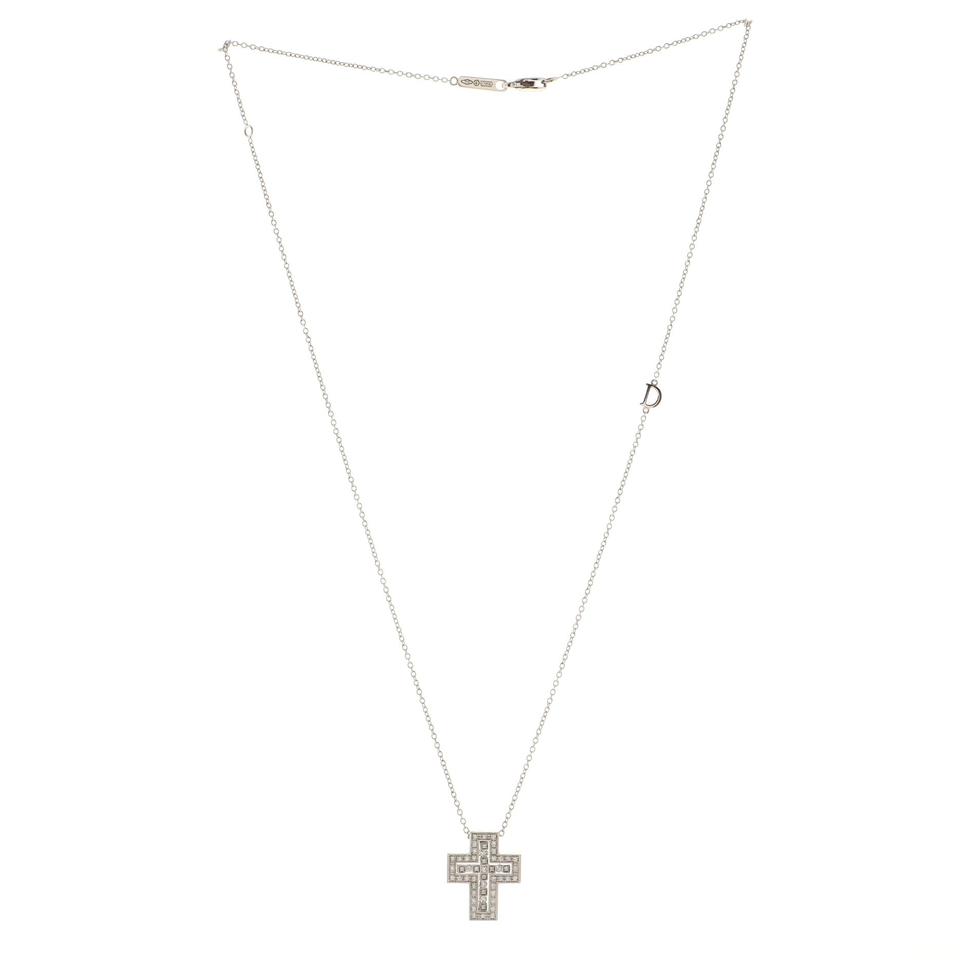 Belle Epoque Pendant Necklace 18K White Gold and Diamonds