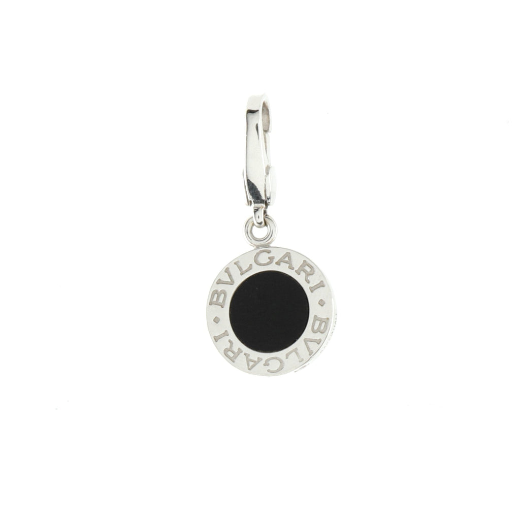 Bvlgari Bvlgari Pendant Charm Necklace 18K White Gold with Onyx