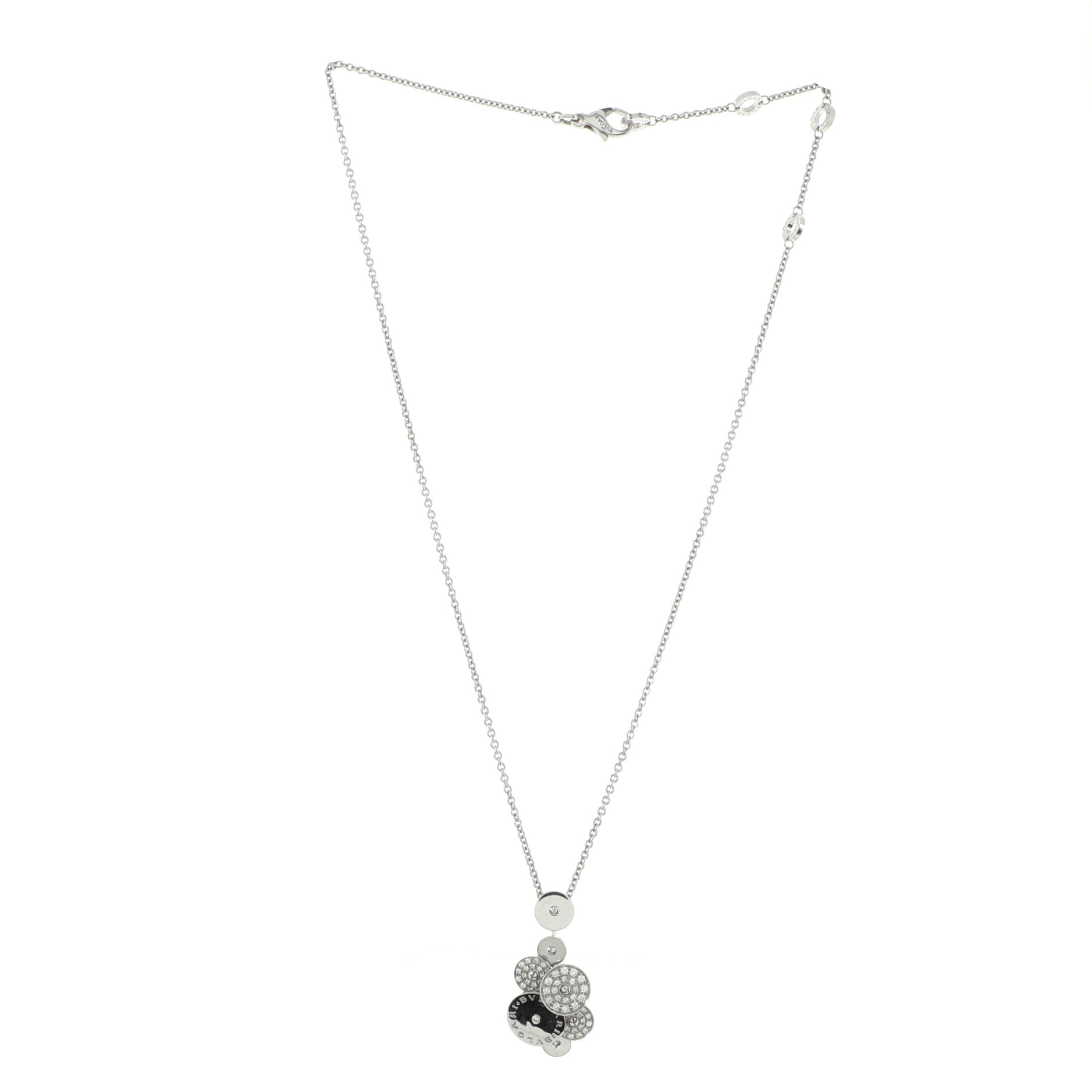 Cicladi Pendant Necklace 18K White Gold with Diamonds
