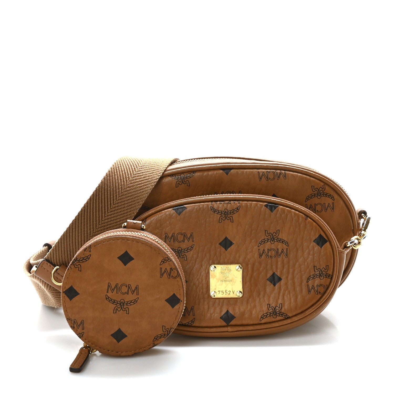 Visetos Small Aren Multifunction Crossbody Pouch Cognac