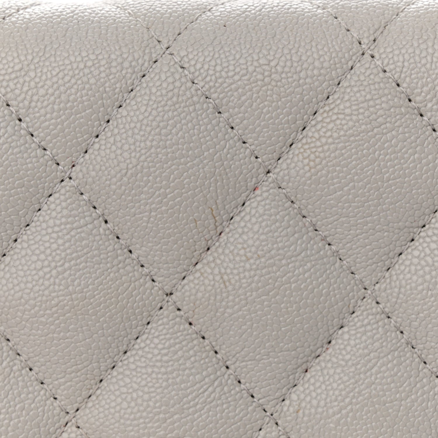 Caviar Quilted Boy Wallet On Chain WOC Grey
