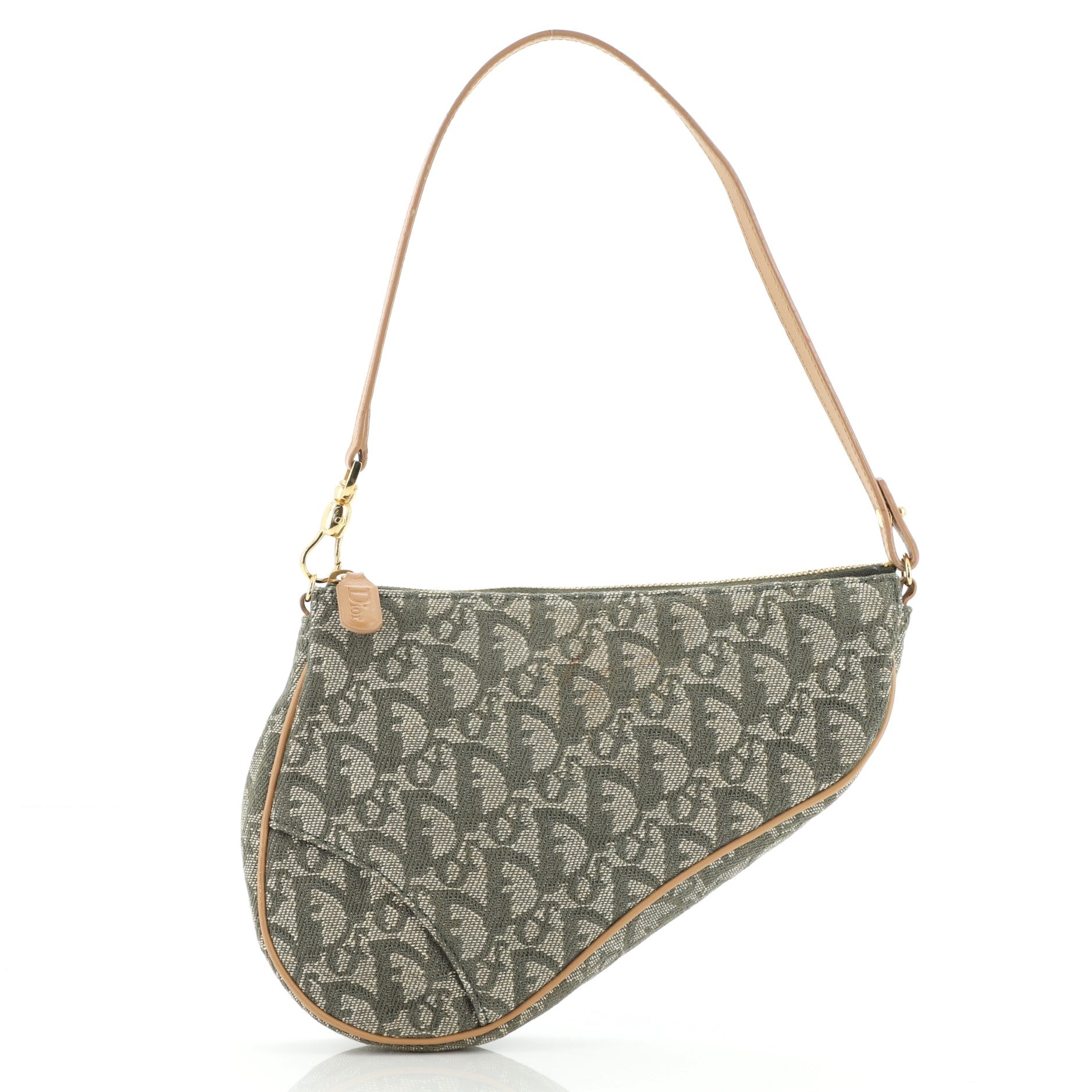 Vintage Saddle Bag Diorissimo Canvas Mini