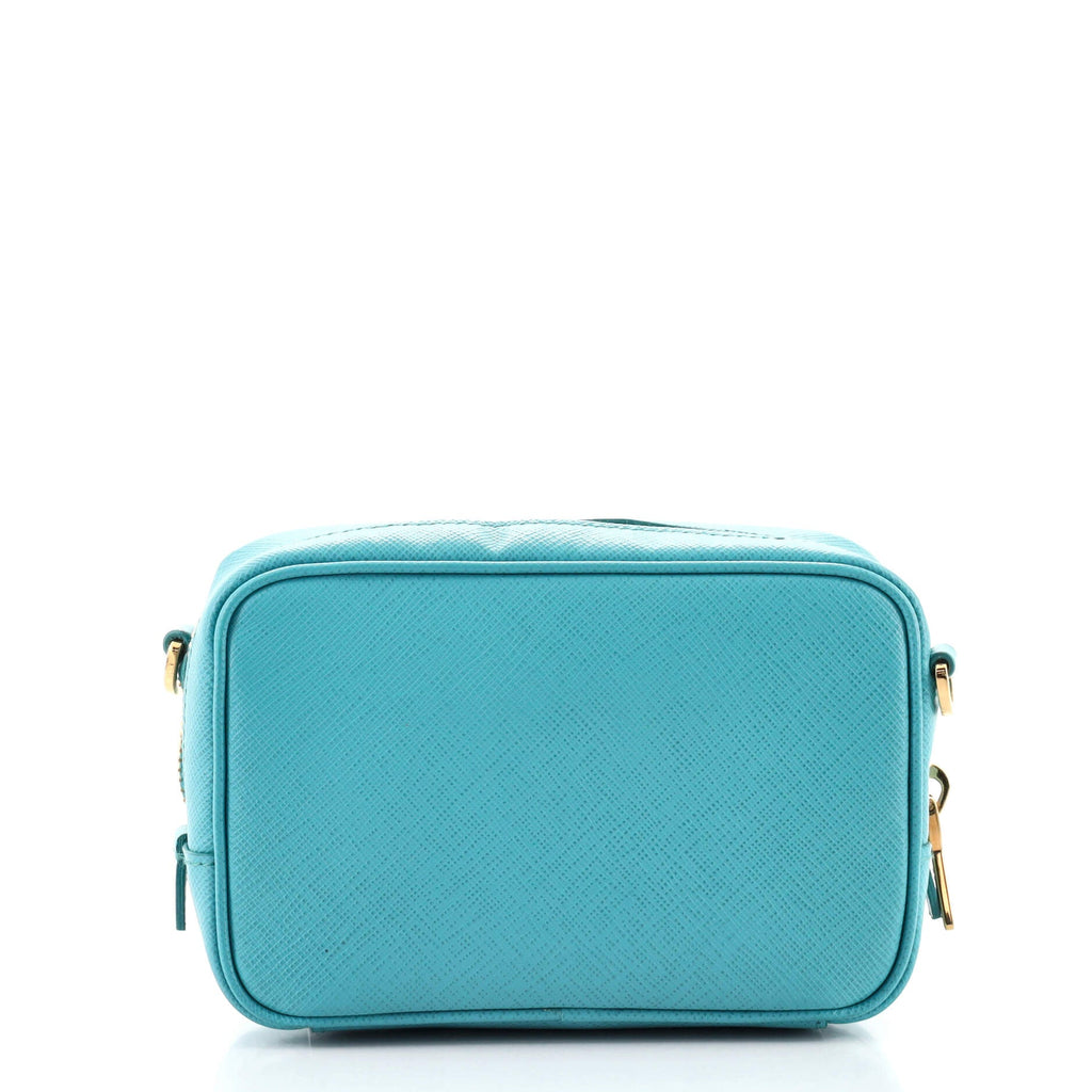 Bow Camera Crossbody Bag Saffiano Leather Mini